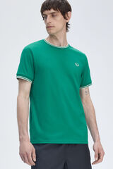 Fred Perry T-shirt masculina de manga curta  Verde