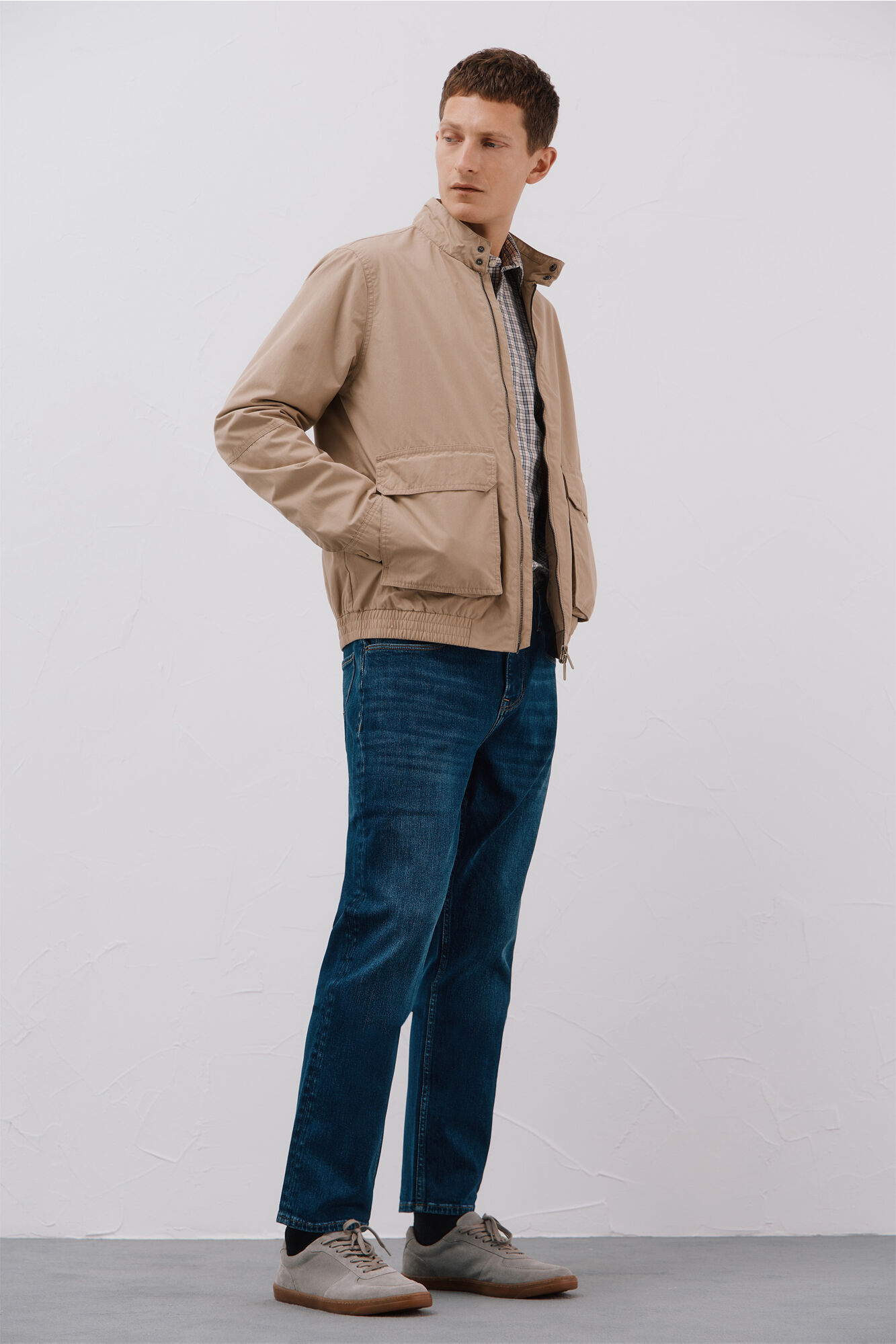 Cortefiel Casual lightweight jacket Beige