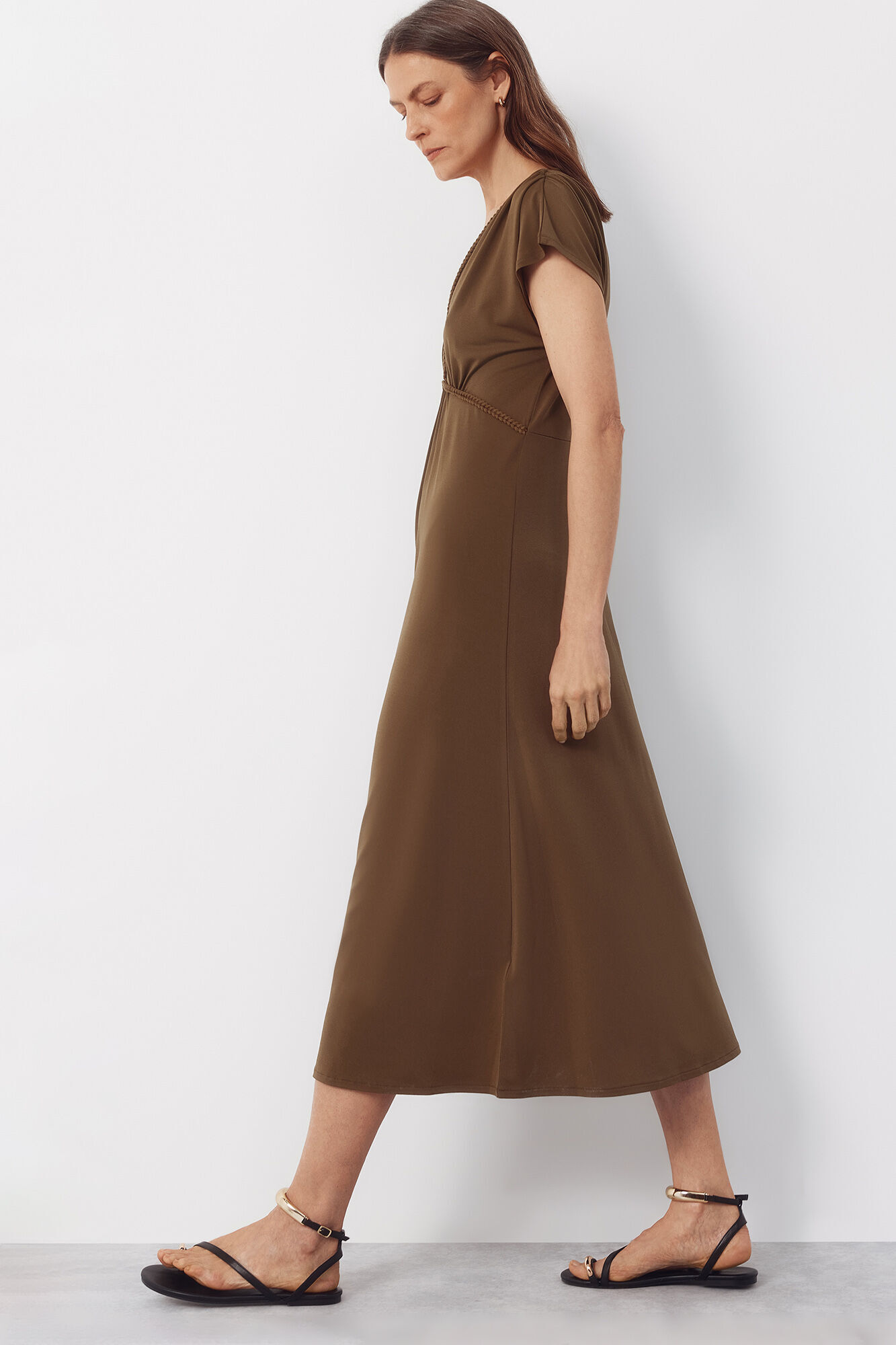 Cortefiel Braided print dress