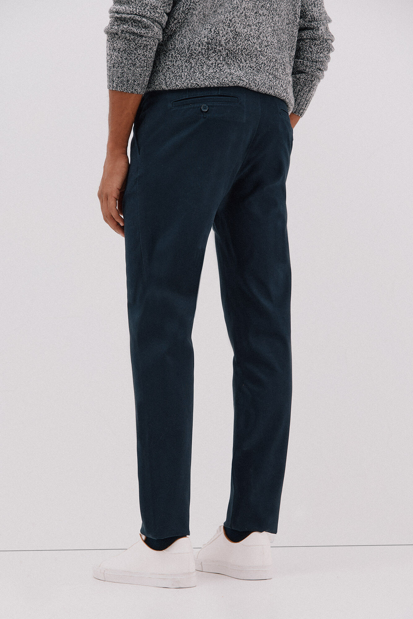 Cortefiel Slim-fit print chinos pants Blue