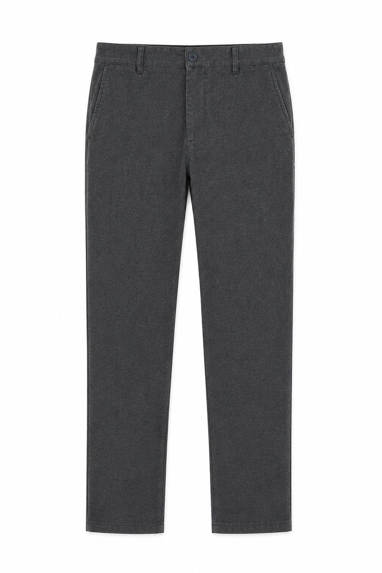 Cortefiel Comfortable elasticated tapered chinos Dark grey