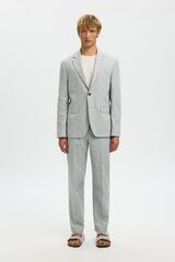 Selected Pantal&oacute;n lino vestir Gris