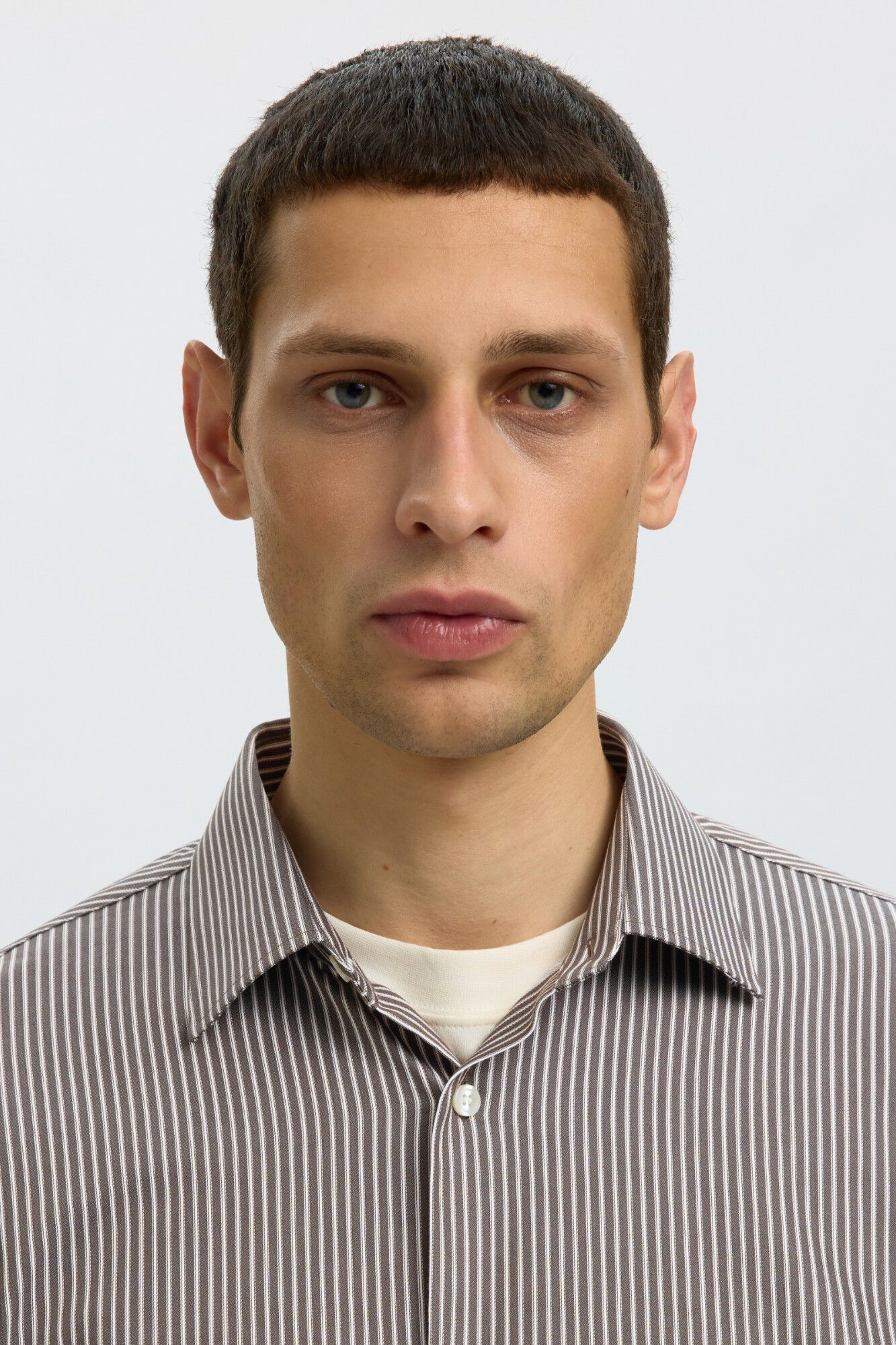 Selected Camisa Performance Slim Fit Castanho