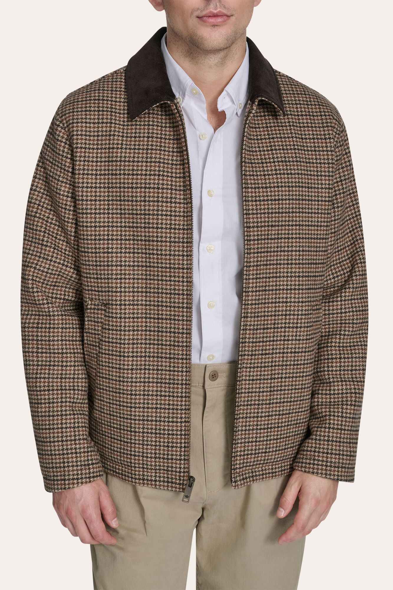 Dockers Casaco com gola cl&aacute;ssica Tostado