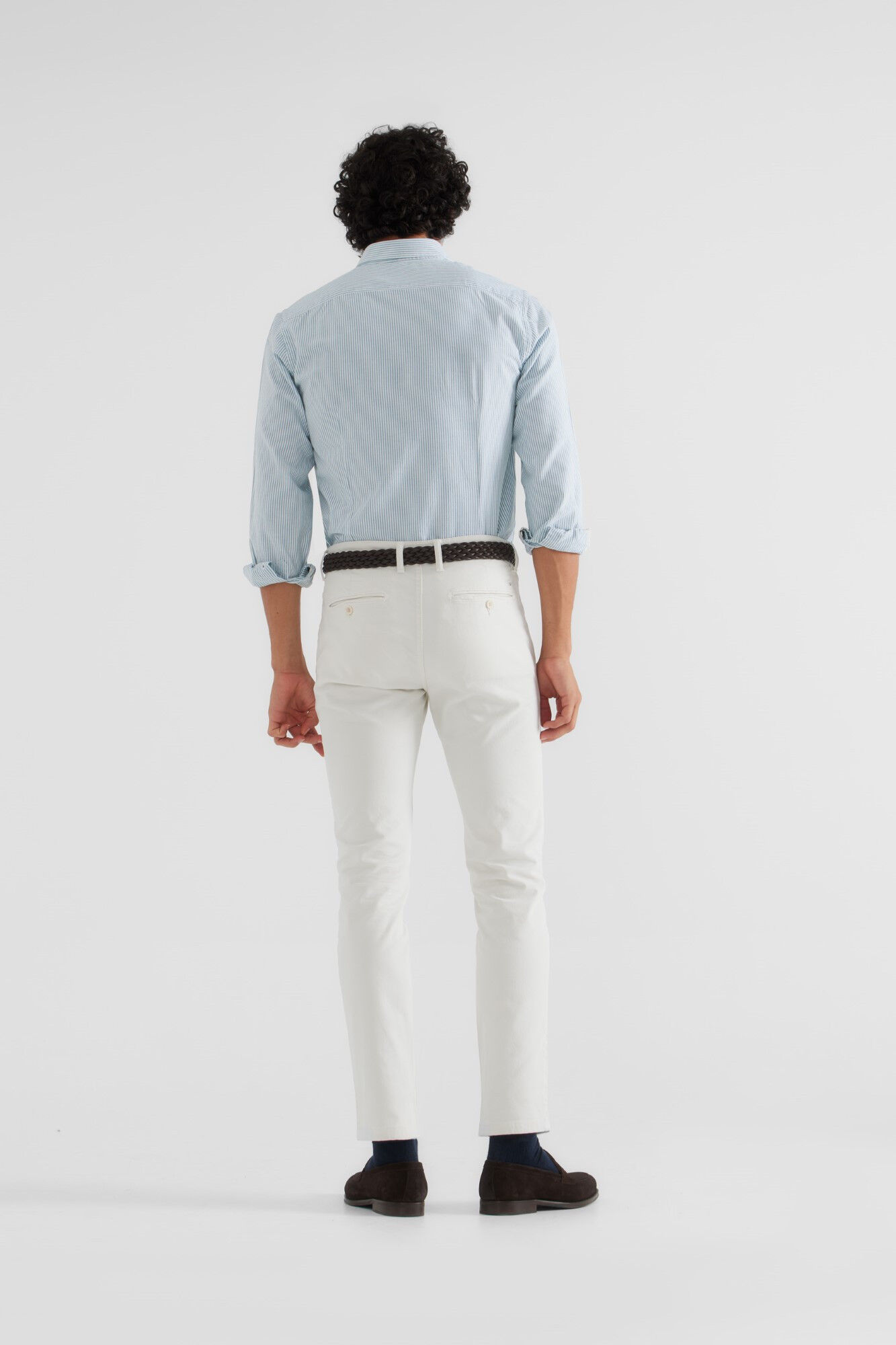 Silbon Camisa sport oxford riscas verde Verde