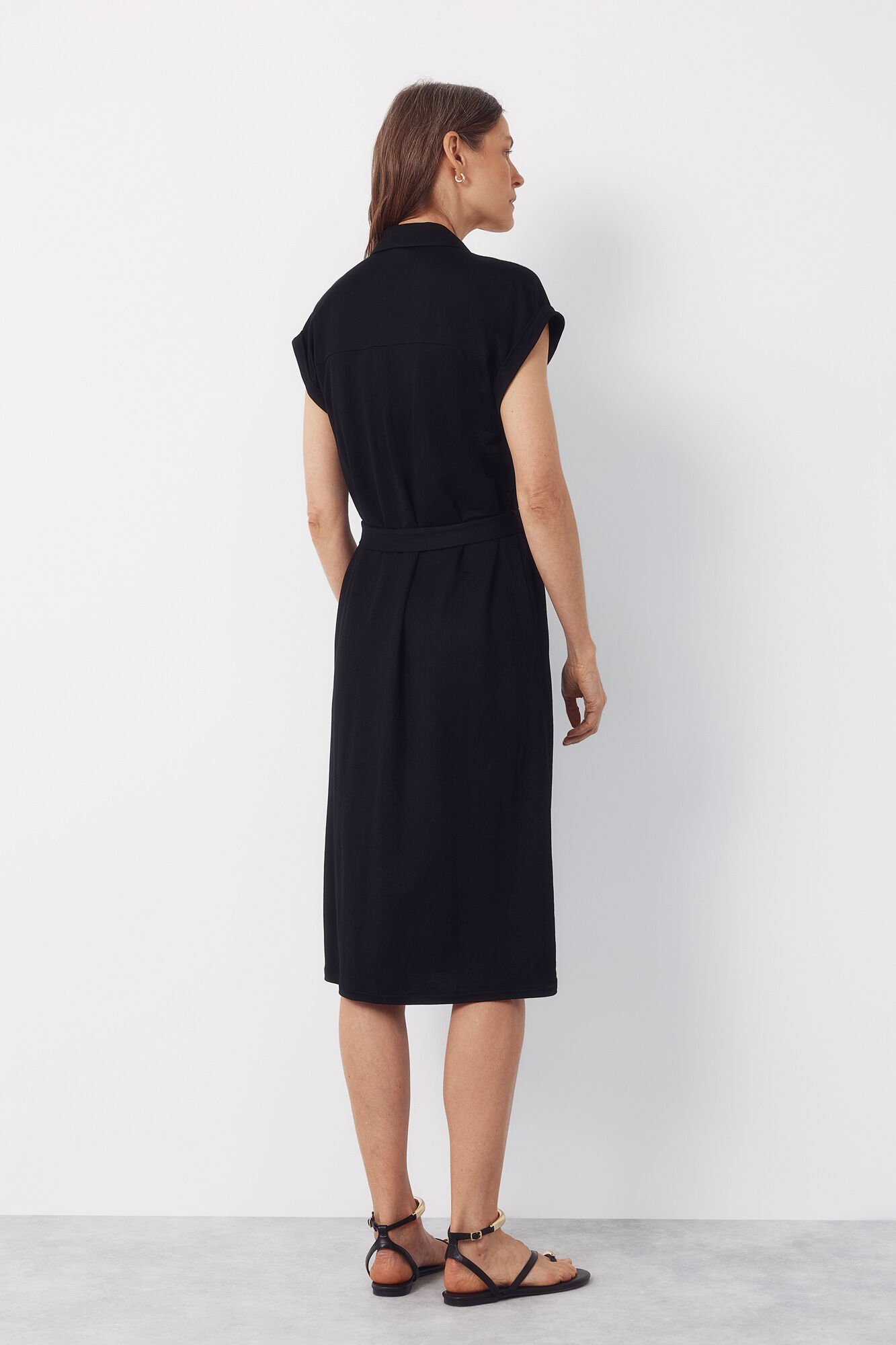 Cortefiel Shirt dress Black
