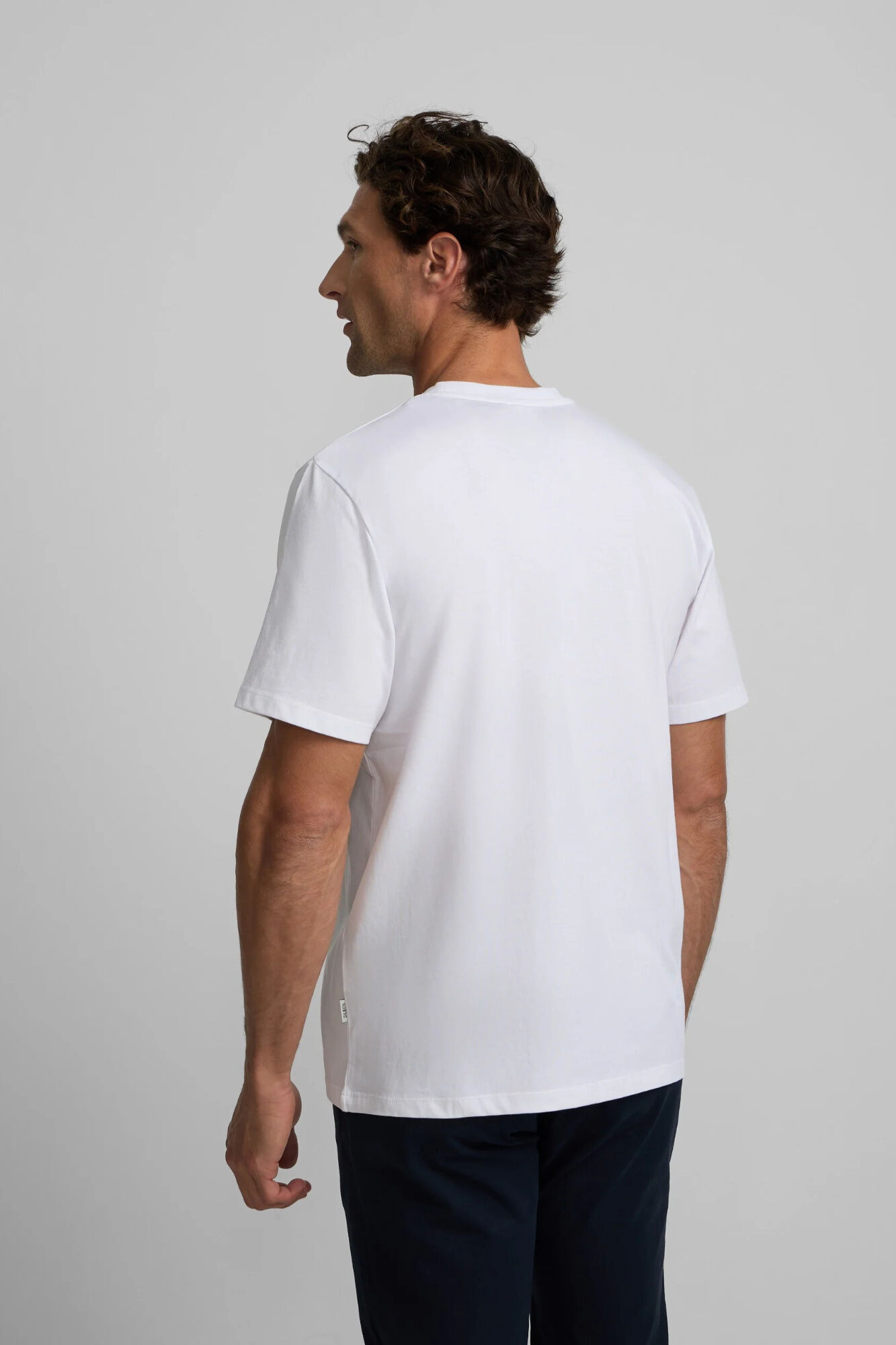 Silbon T-shirt lisa com minilogo em remendo Branco