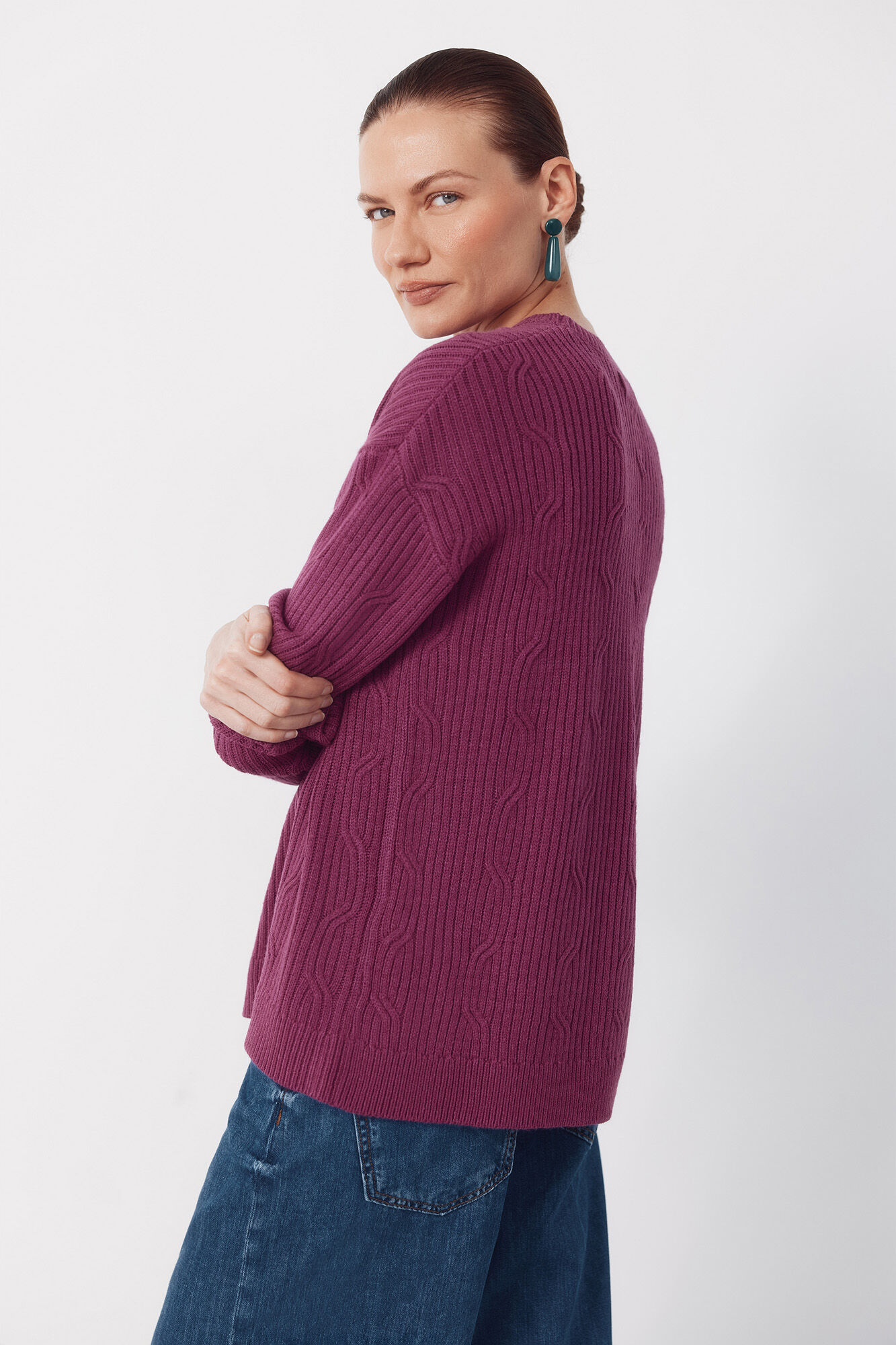 Cortefiel Soft feel jumper Purple