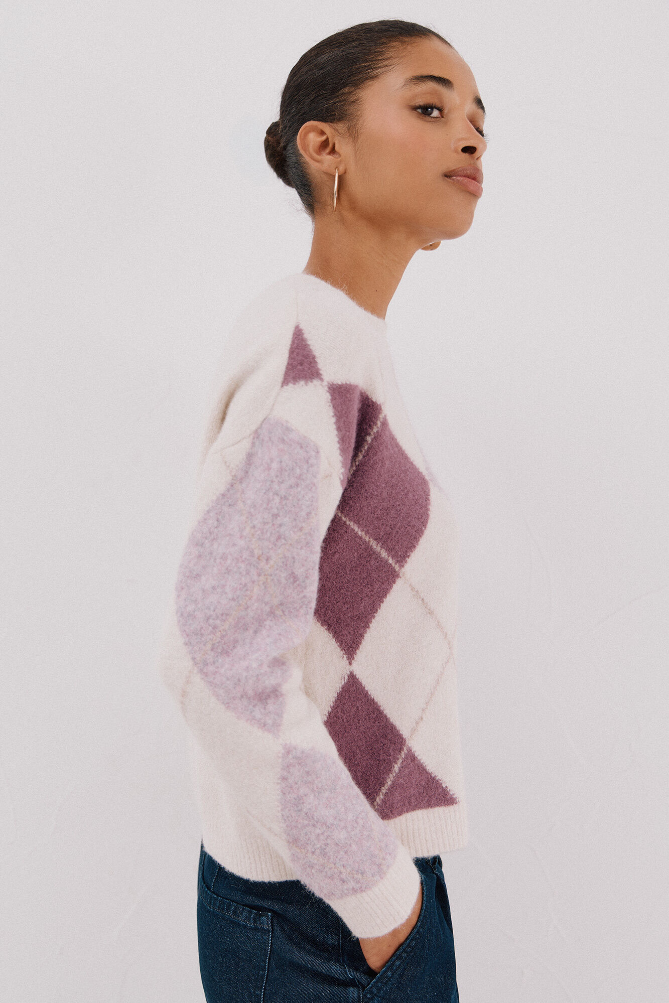 Cortefiel Diamond jersey-knit jersey Lilac