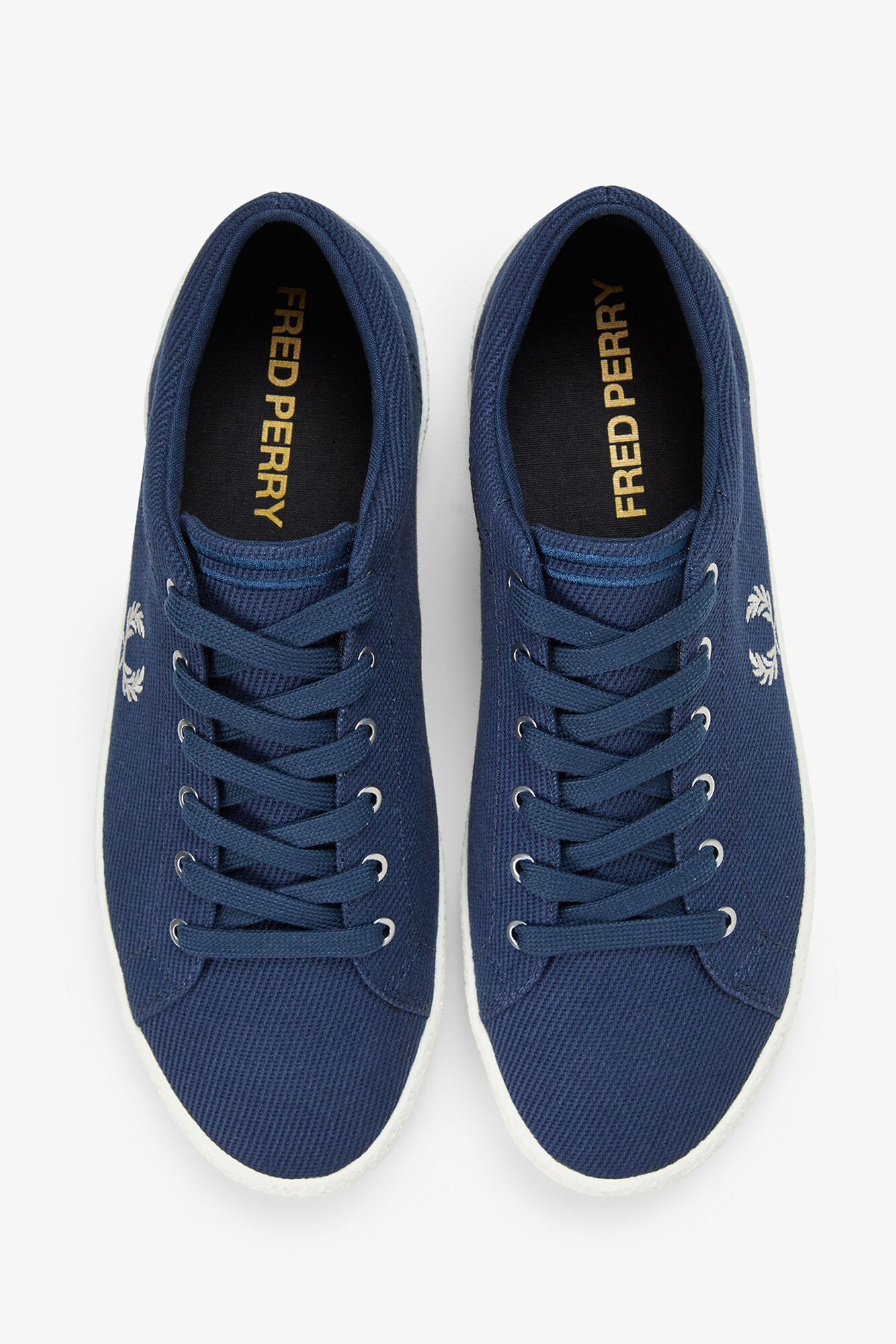 Fred Perry T&ecirc;nis de pele b&aacute;sico Azul