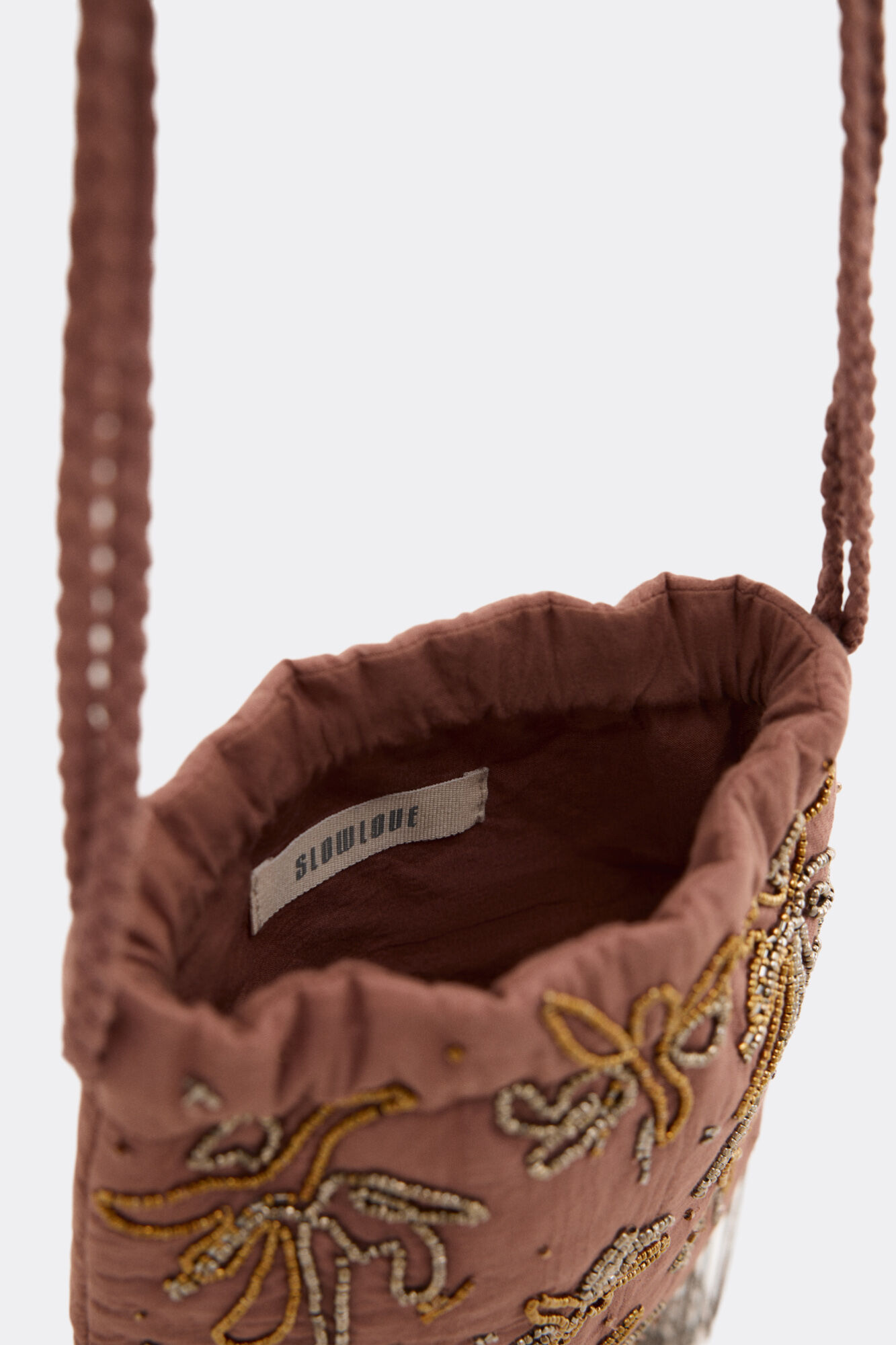 Slowlove Bolso saco estampado floral Rosa