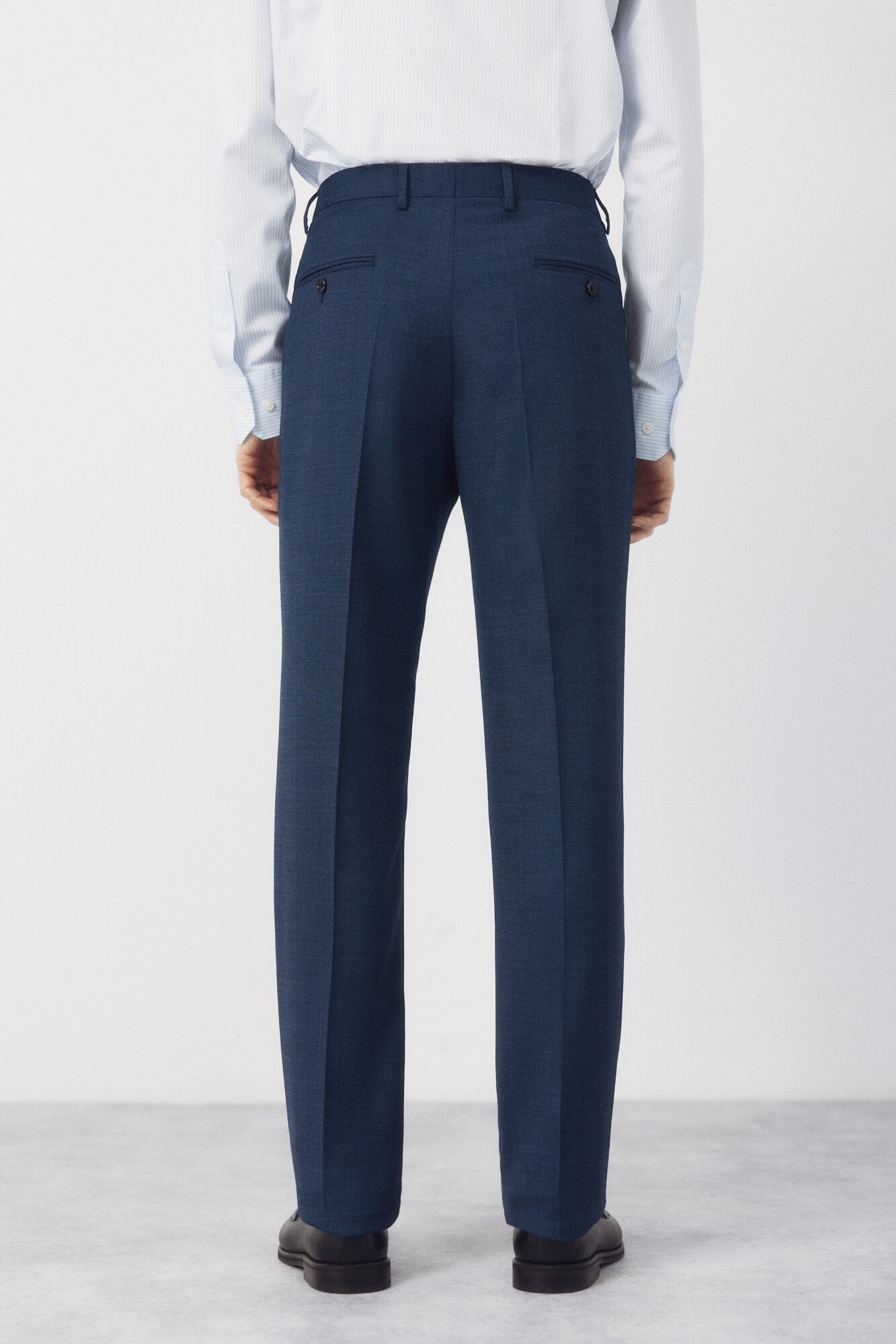 Cortefiel Coolmax birdseye trousers Blue