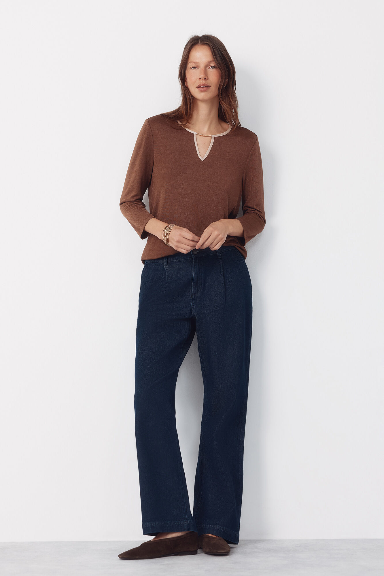 Cortefiel Top teardrop contrast