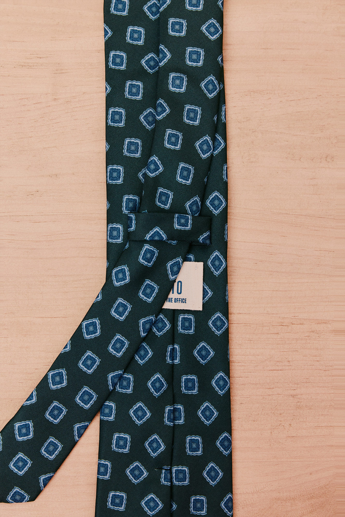 OOTO Patterned tie Dark green