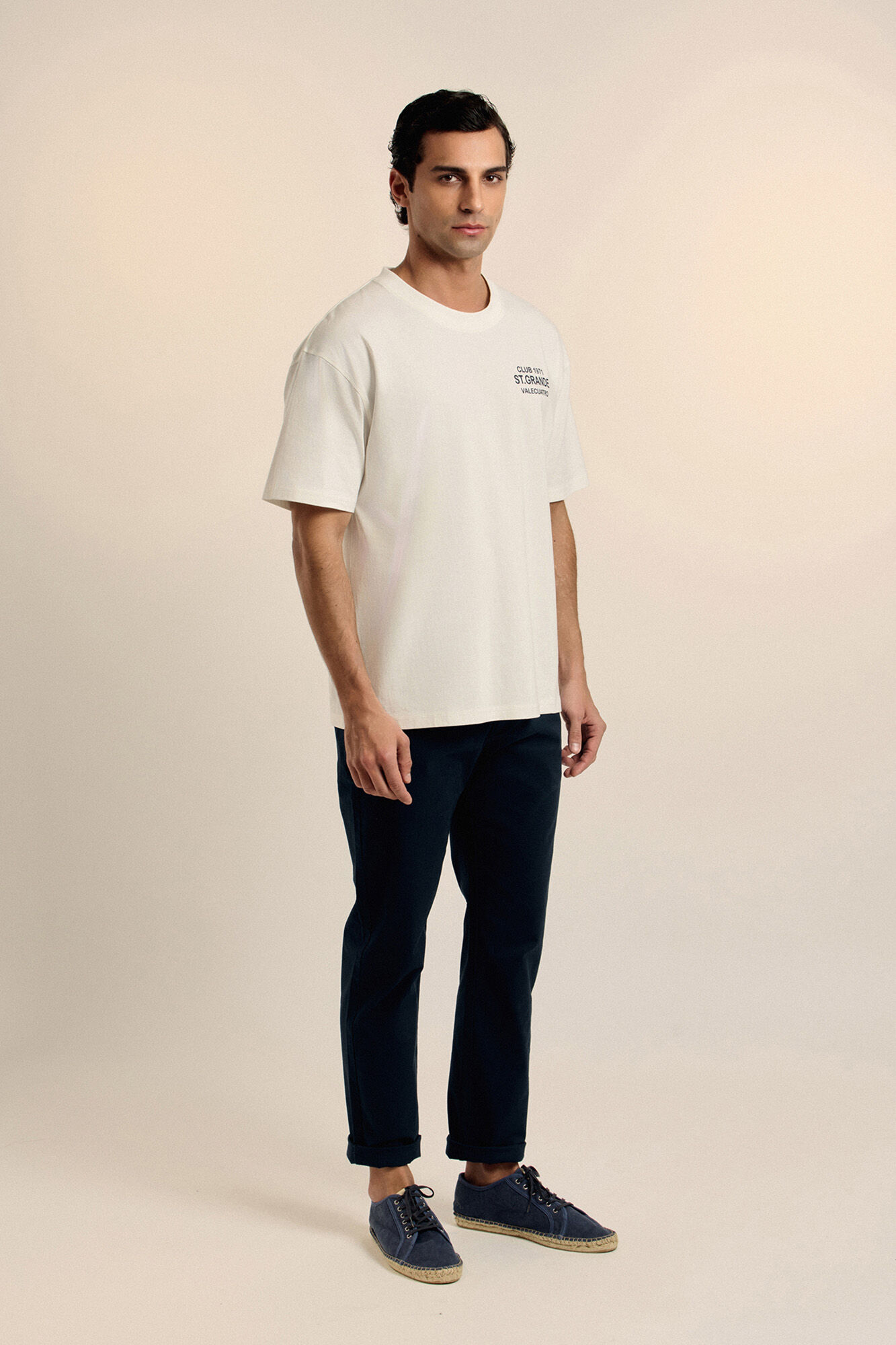 Valecuatro Oversized text t-shirt Ivory