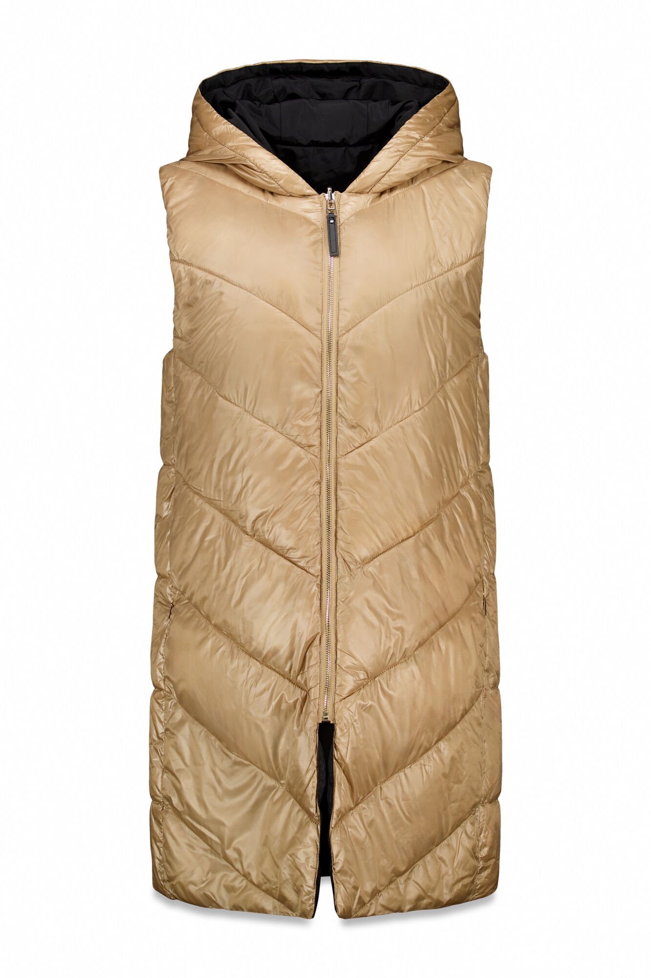 Cortefiel Long reversible gilet Beige