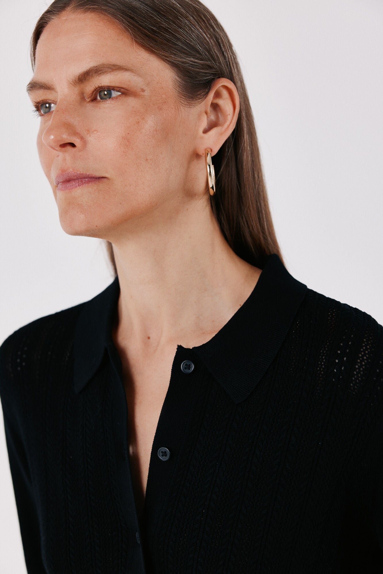 Cortefiel Polo neck jacket Black