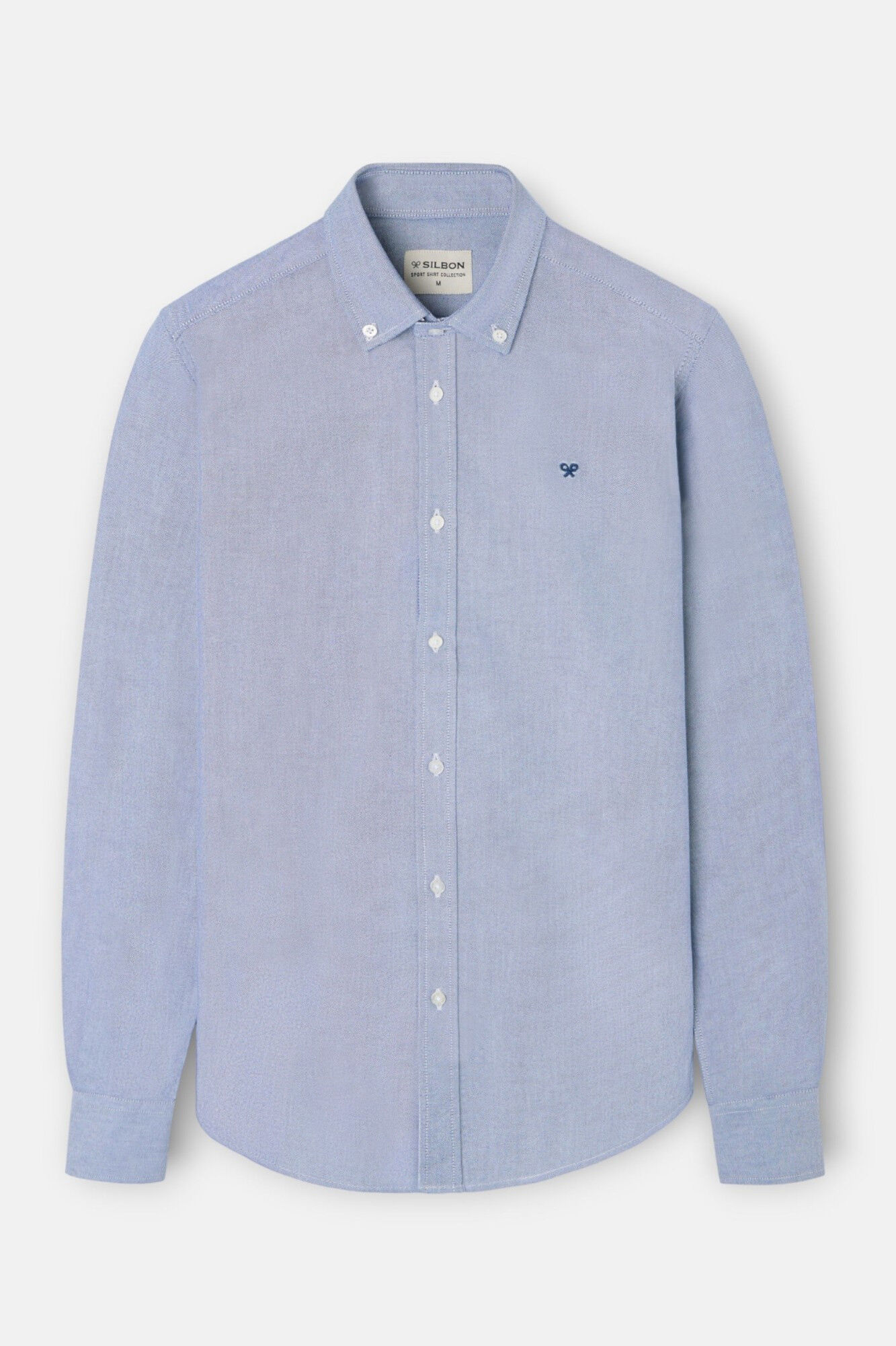 Silbon Raquete de camisa esportiva Oxford Azul
