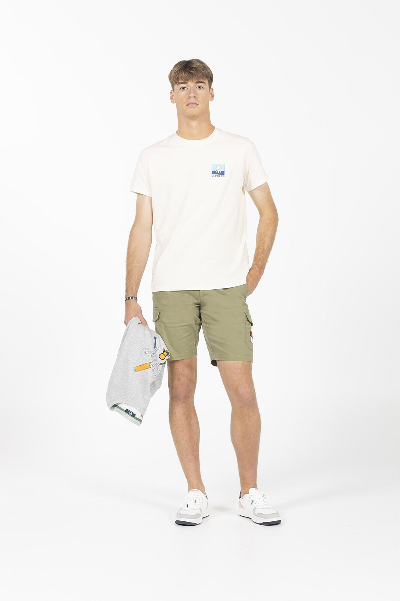 elPulpo Circular landscape print T-shirt Ivory