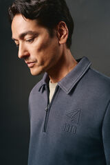 OOTO Zipped neck sweatshirt Navy