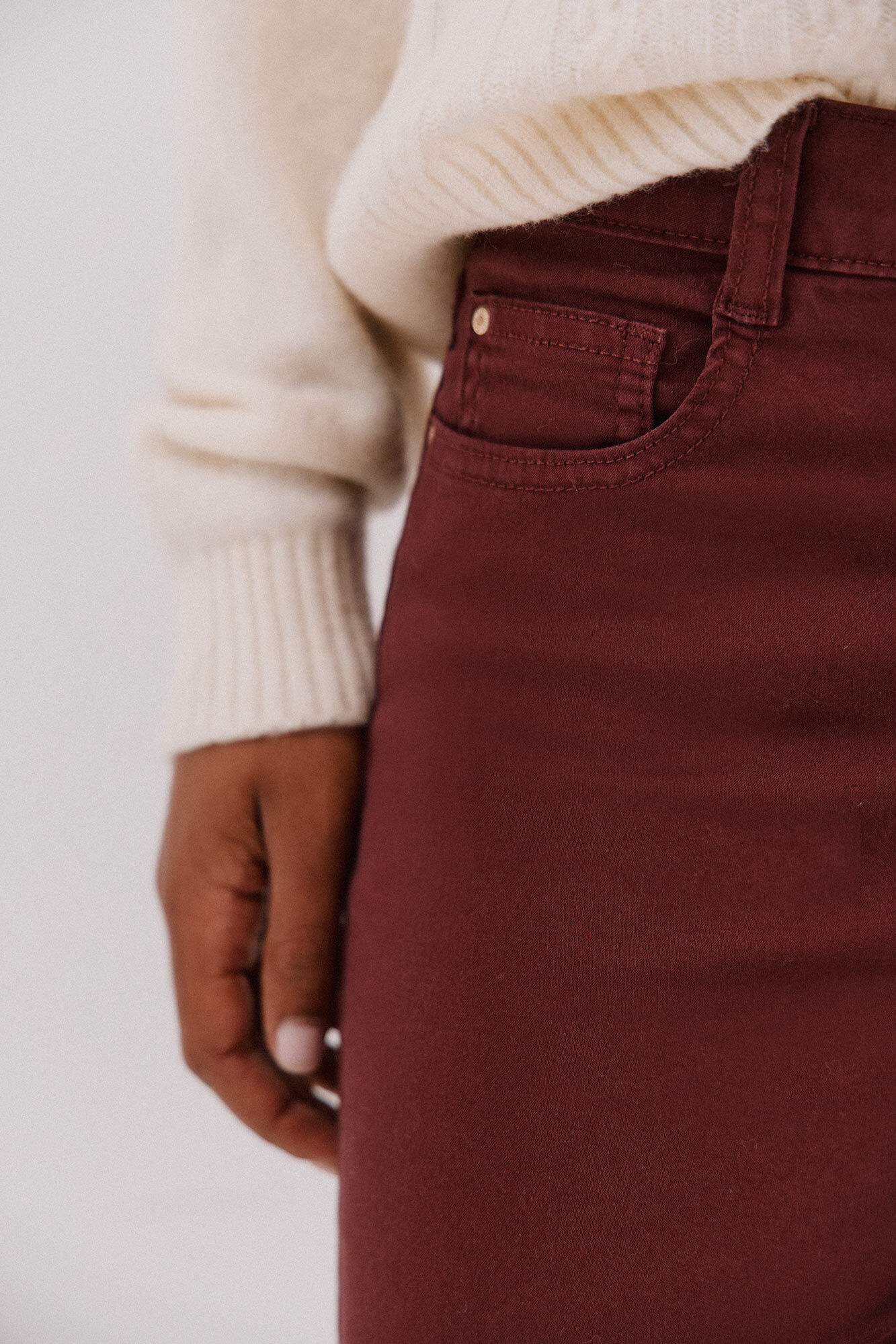 Cortefiel Sensational color pants Maroon