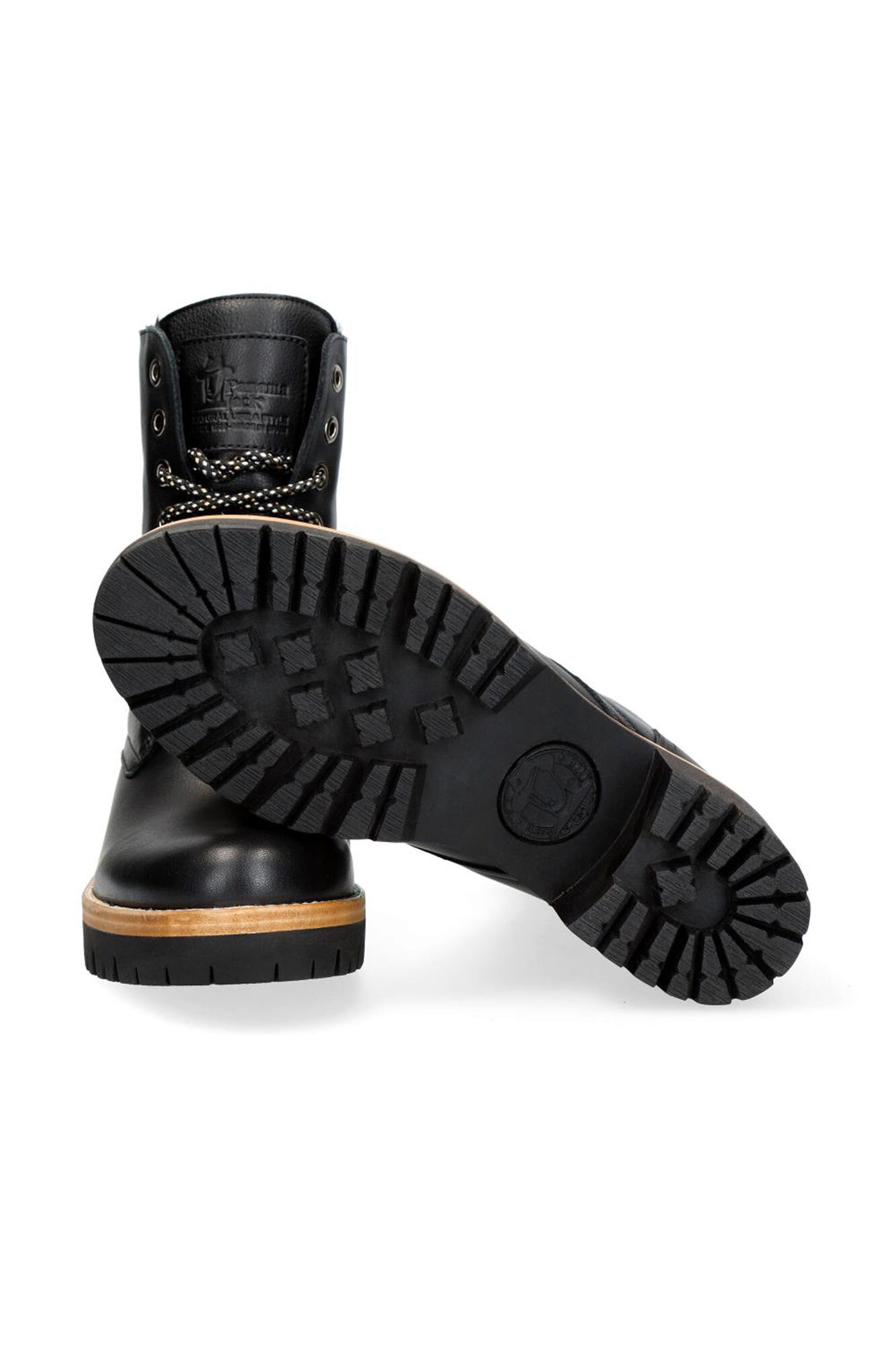 Panama Jack Botas de piel con forro interior de pelo caliente Negro