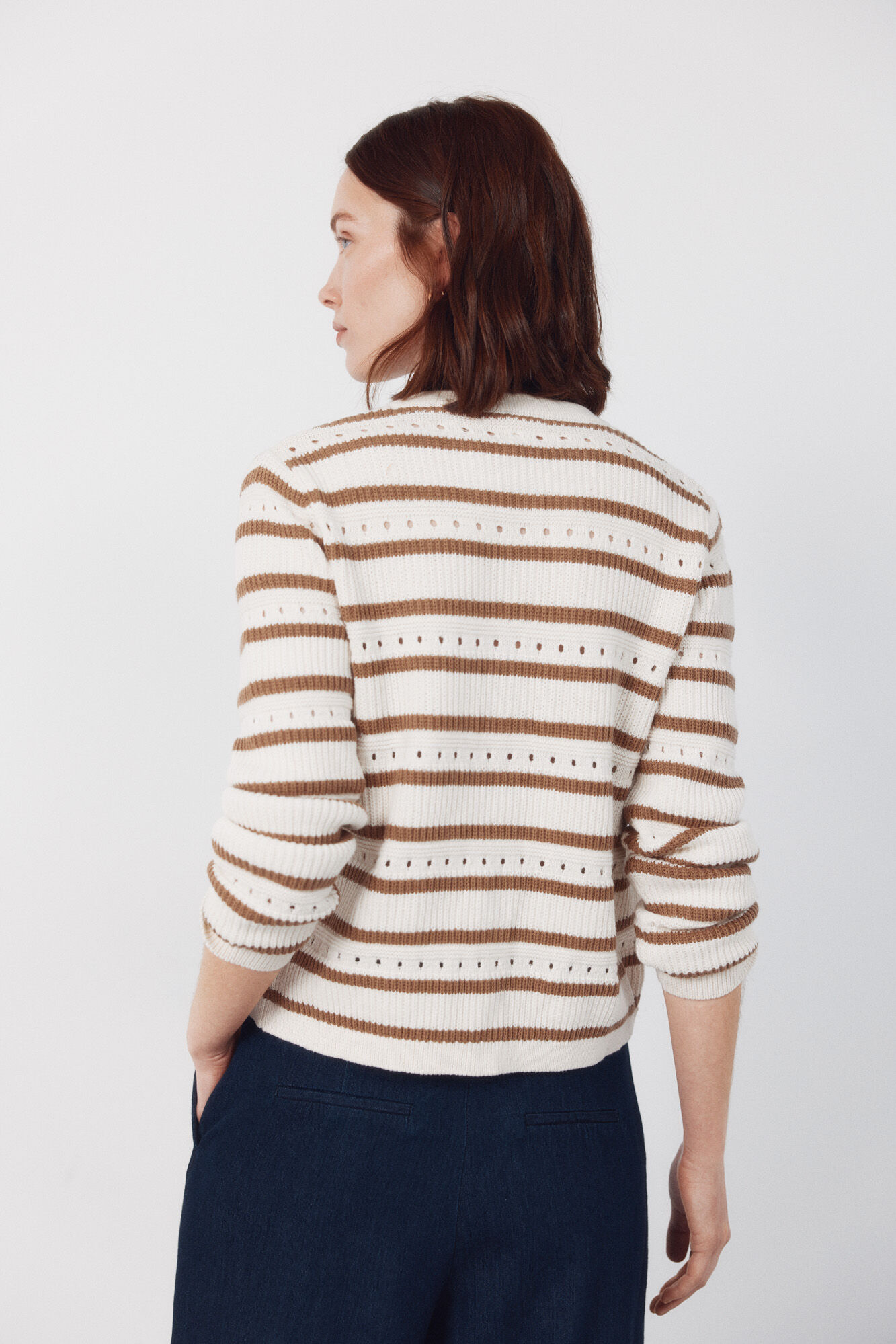 Cortefiel Short buttoned jacket Beige