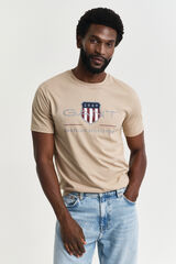 Gant Camiseta Escudo do Arquivo Tostado