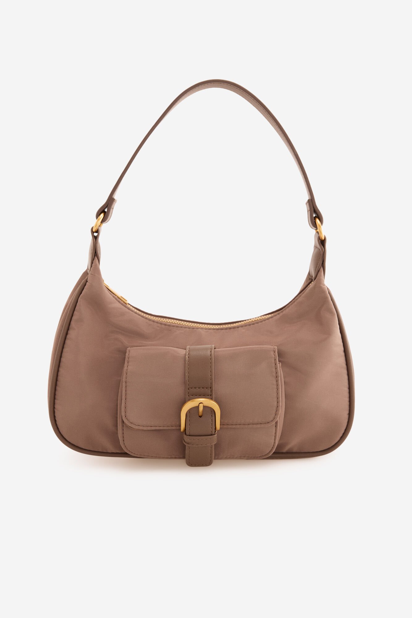 Cortefiel Multi-pocket baguette bag Beige