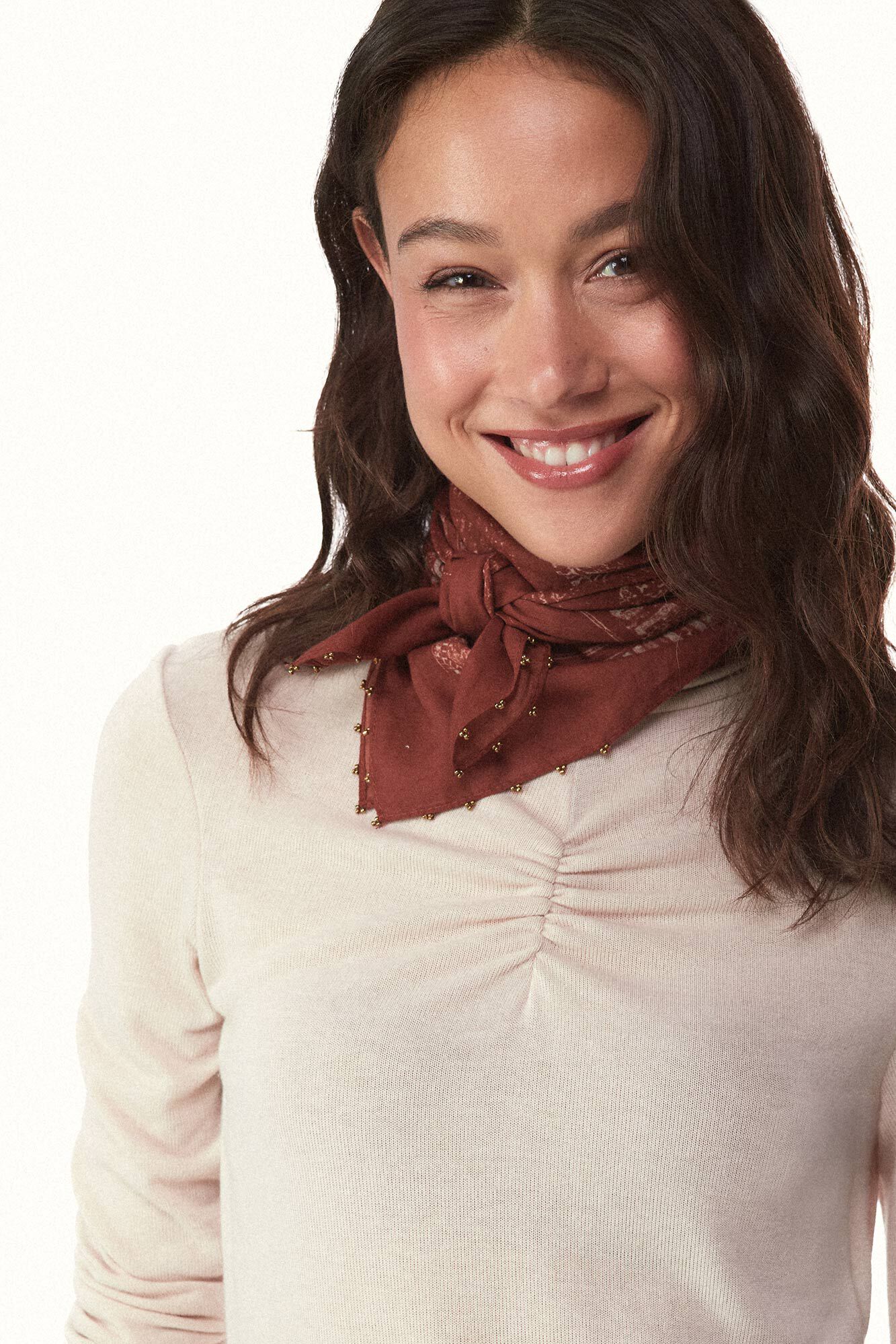 Slowlove Top frunce Nude