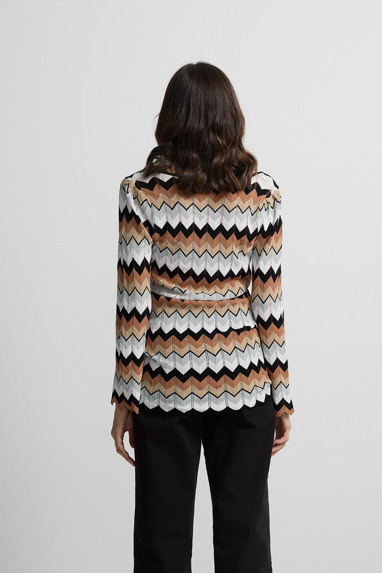 Silbon Malha de malha com n&oacute; espiga Castanho