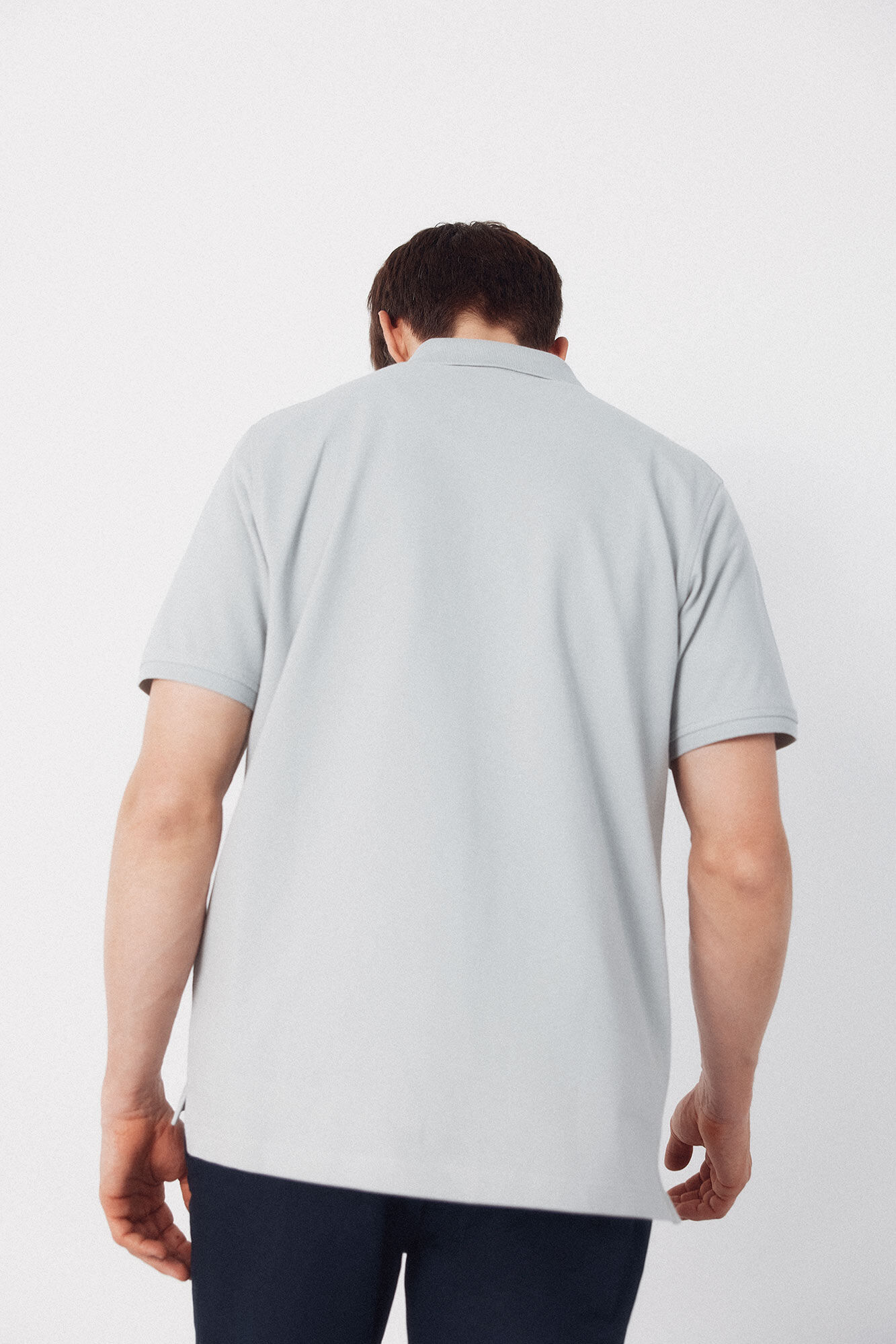 Cortefiel Piqu&eacute; basic polo shirt Blue