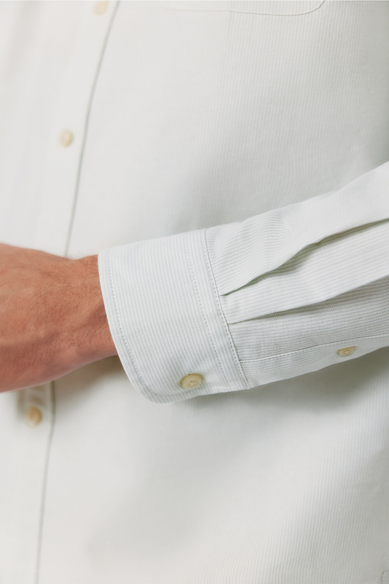 Cortefiel Camisa oxford raya candela Verde oscuro