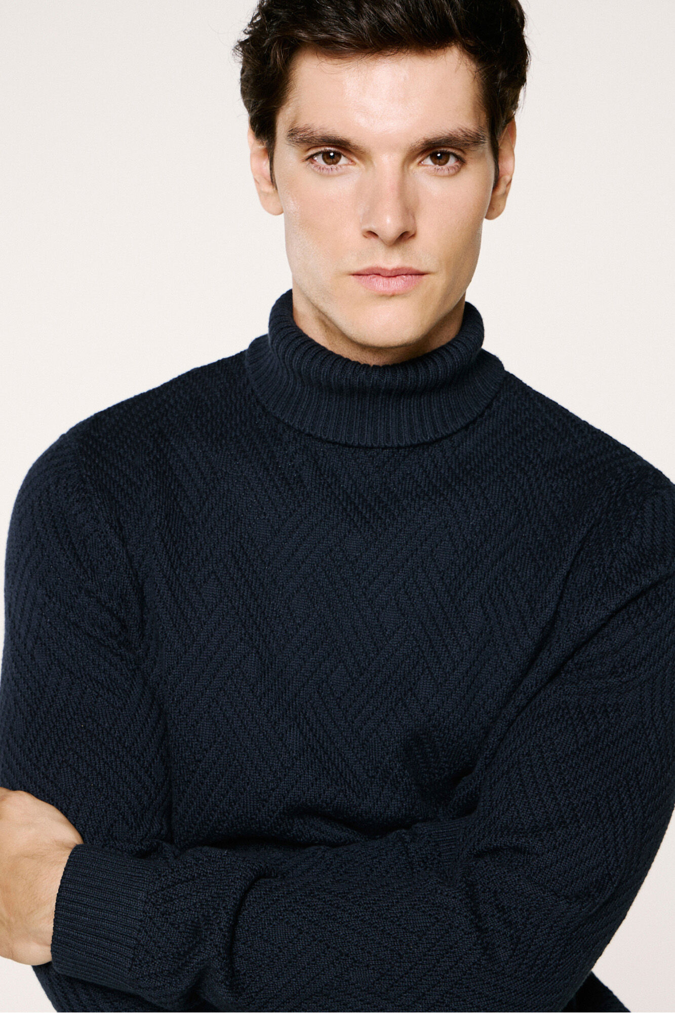 Selected Camisola estruturado de gola alta 100% algod&atilde;o org&acirc;nico 