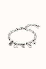 UNOde50 Pulsera charms de ba&ntilde;o de plata Gris
