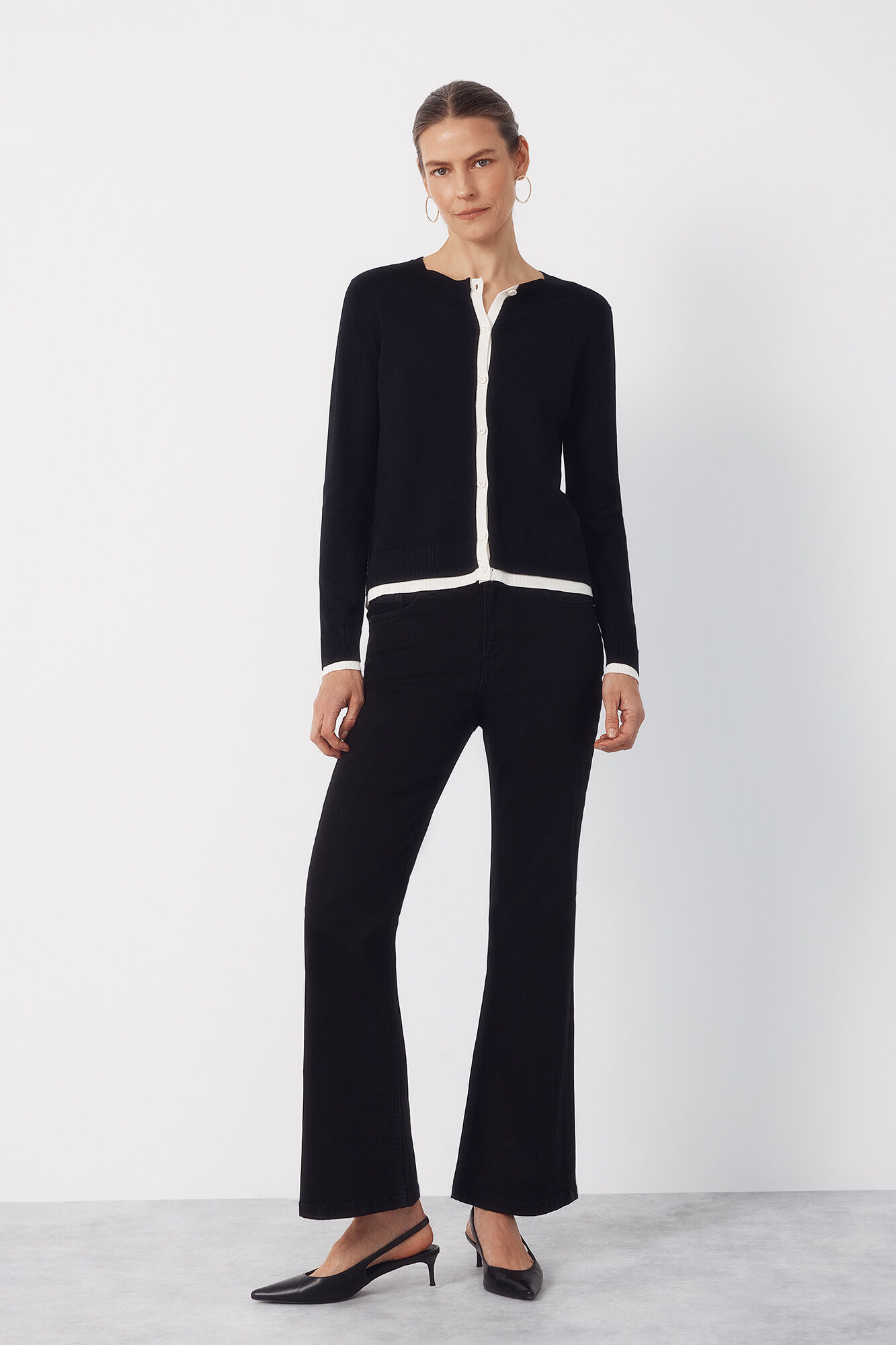 Cortefiel Jersey-knit contrast jacket