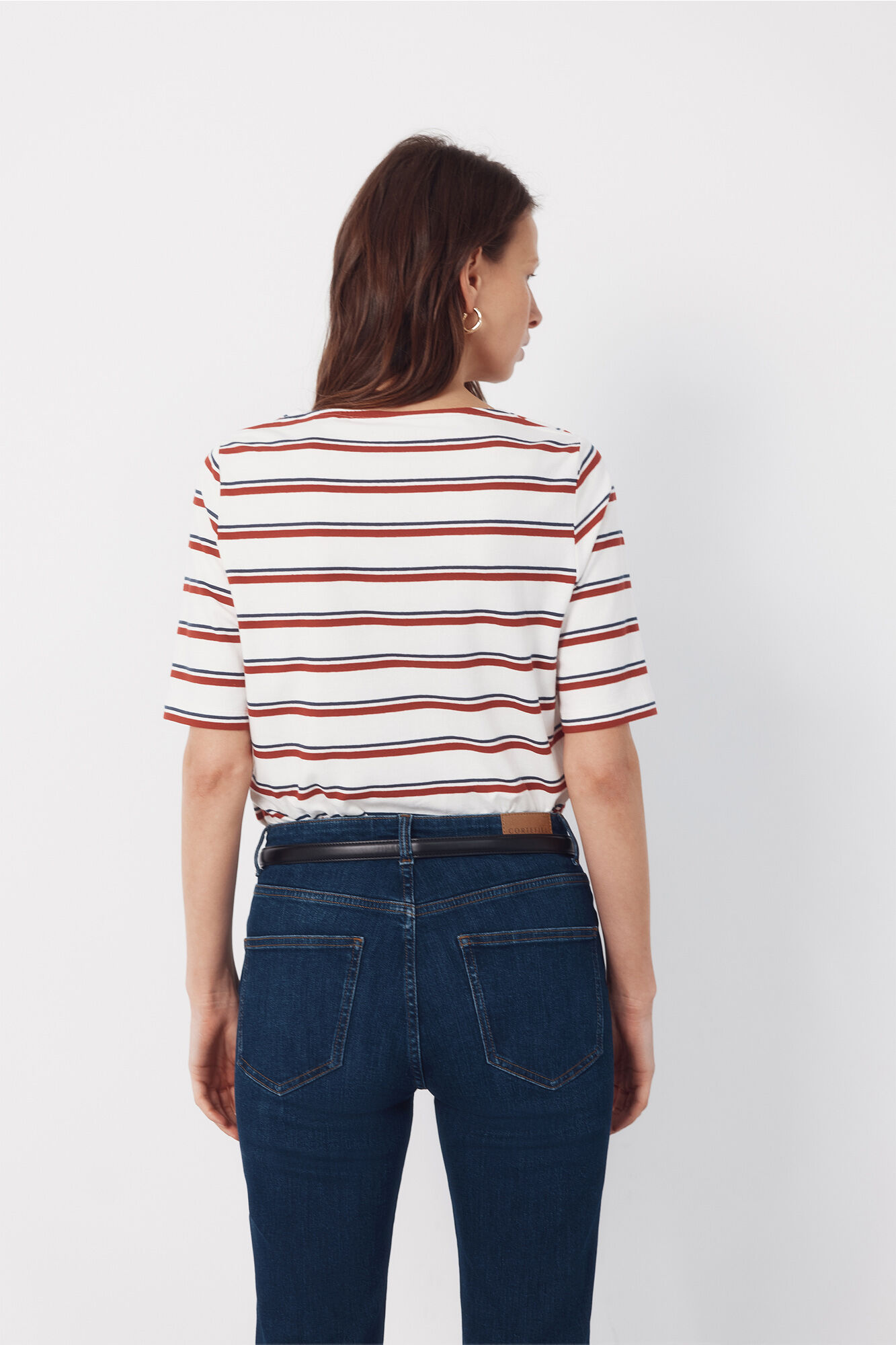 Cortefiel T-shirt decote &agrave; barco Ecru