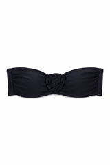 Cortefiel Floral bandeau bikini top Black