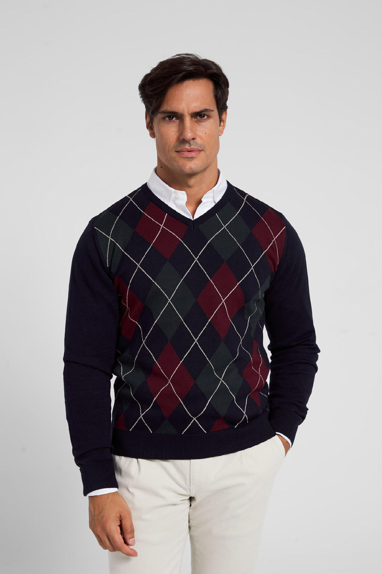 Silbon Blue vintage diamonds jumper Blue