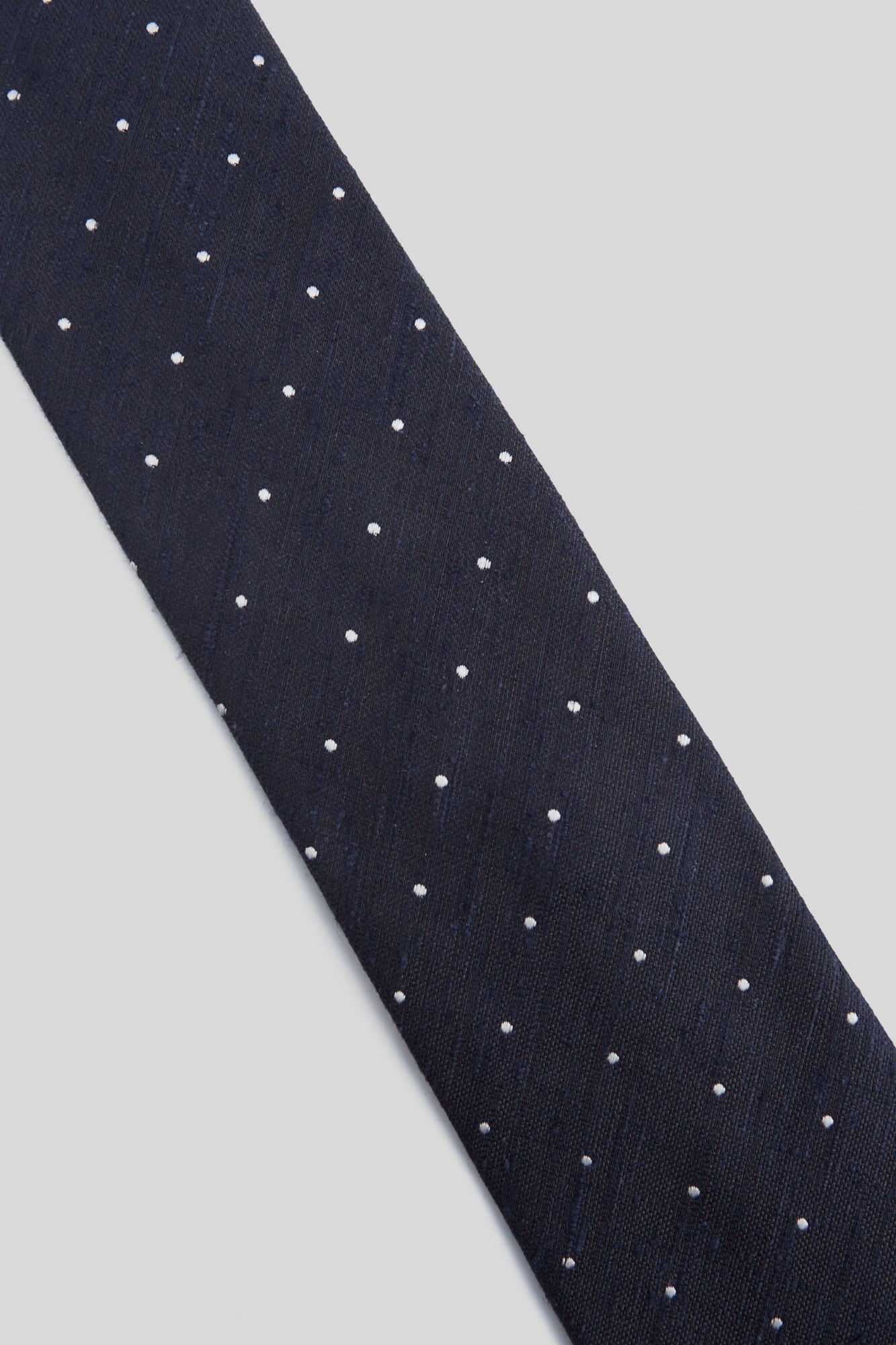 Silbon Navy blue marl polka dot tie Navy