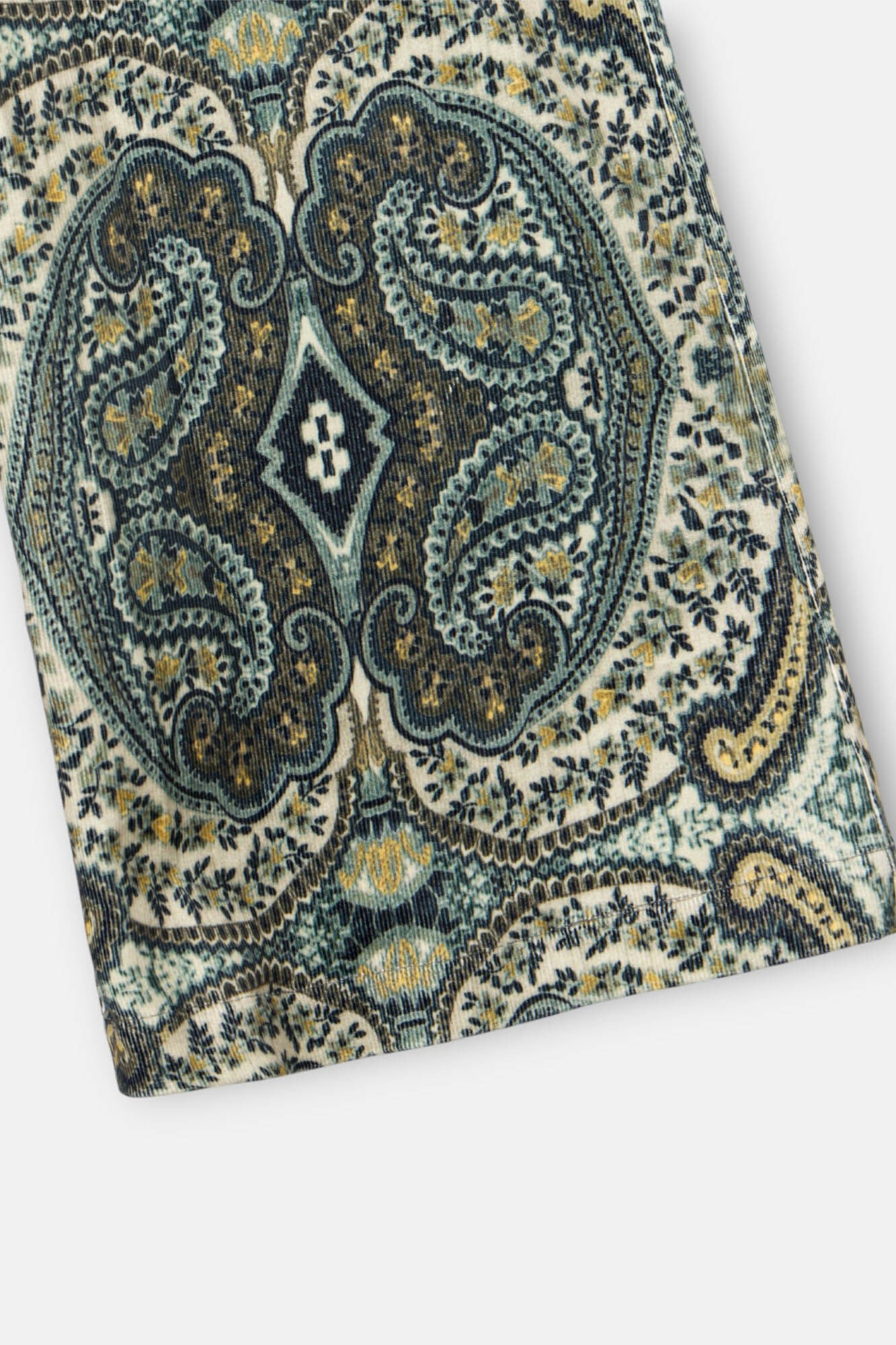 Silbon Macac&atilde;o de veludo cotel&ecirc; com estampado de caxemira Verde