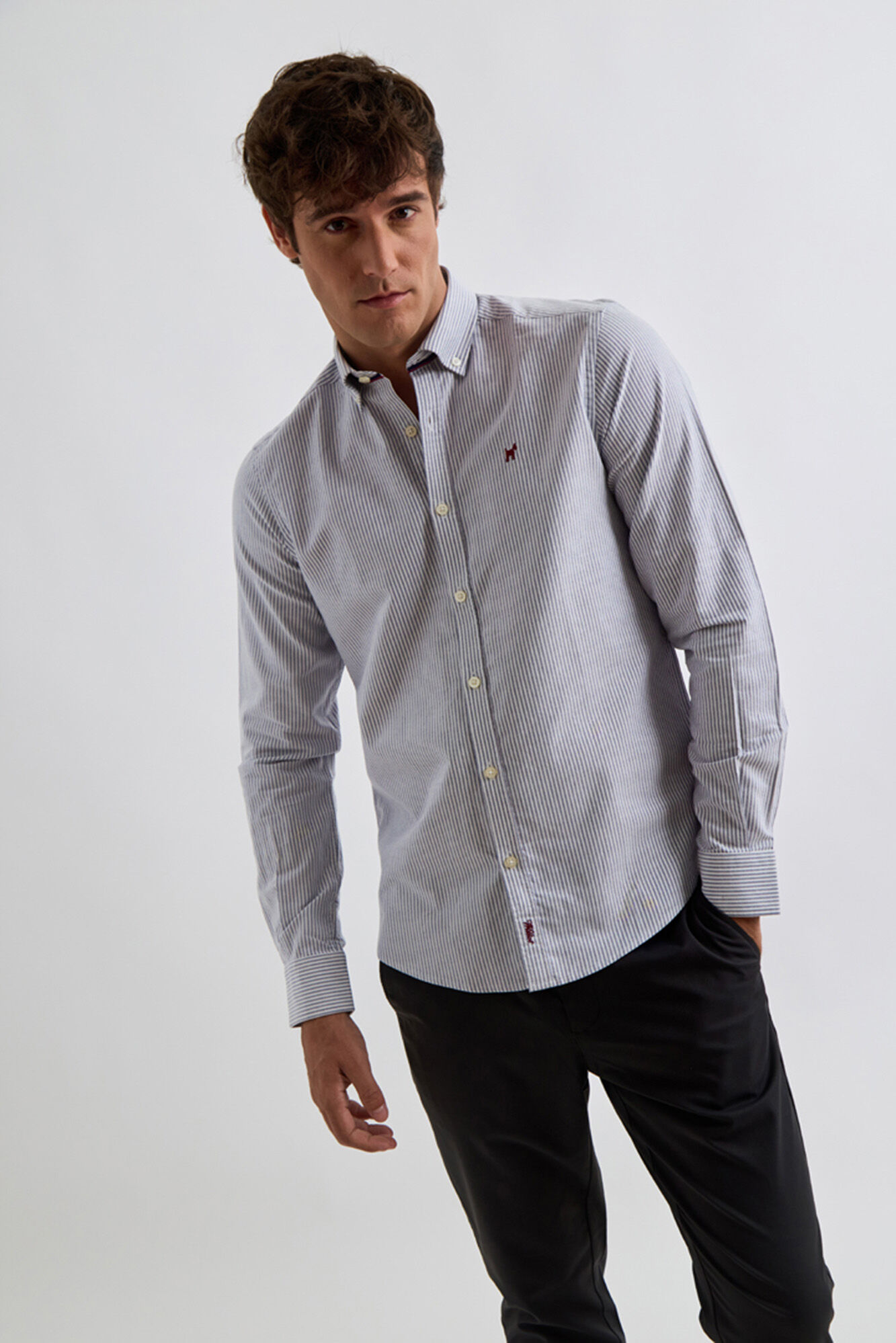 Williot Oxford Stripe Shirt Navy