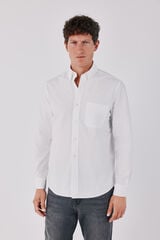 Cortefiel Plain Oxford shirt White