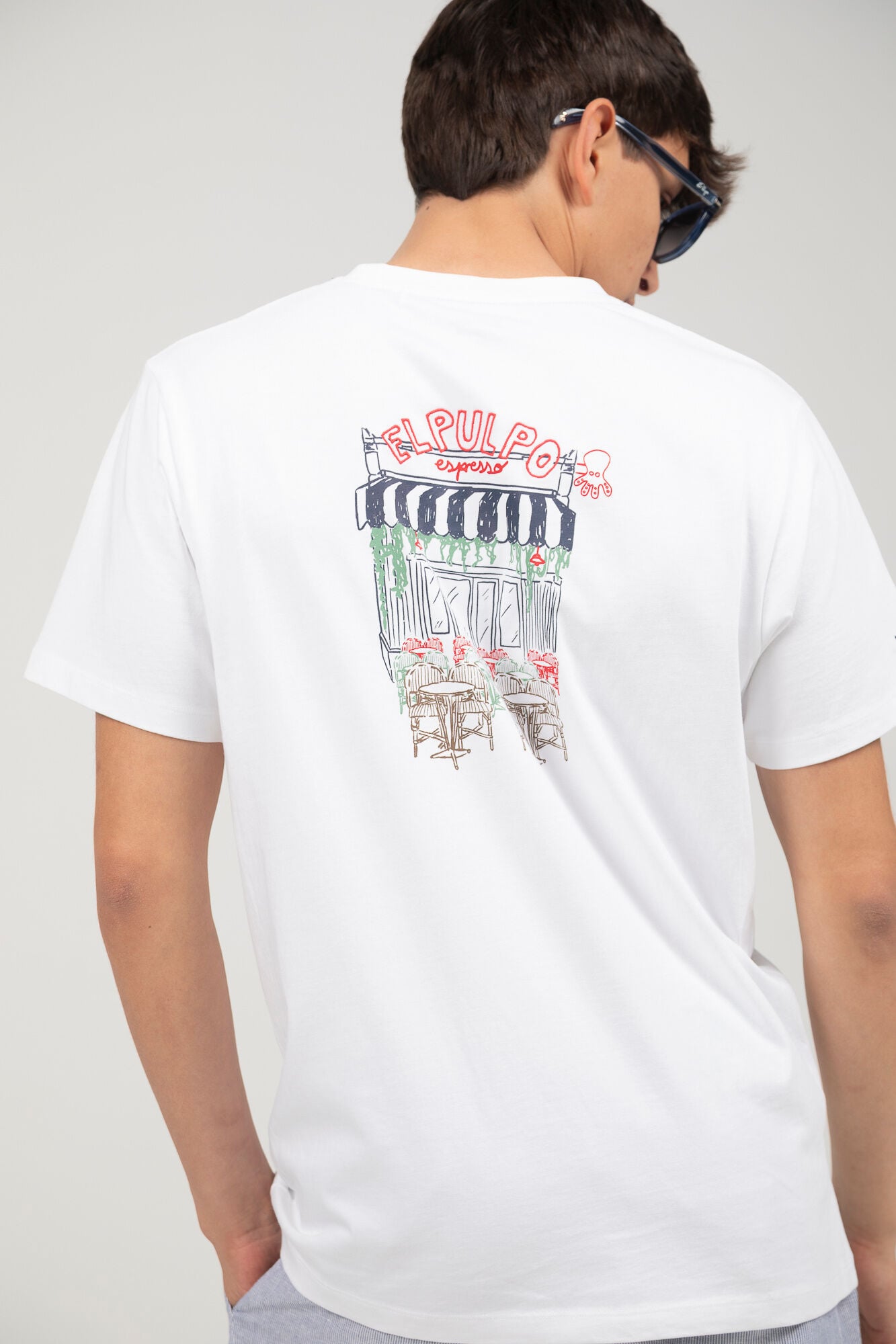 elPulpo T-shirt manga curta Branco