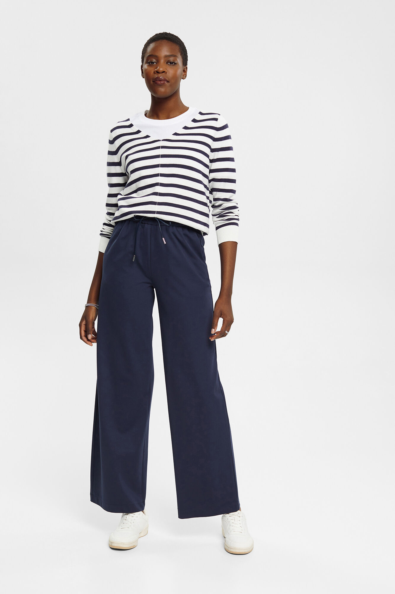 Esprit Cotton knit jumper Printed white