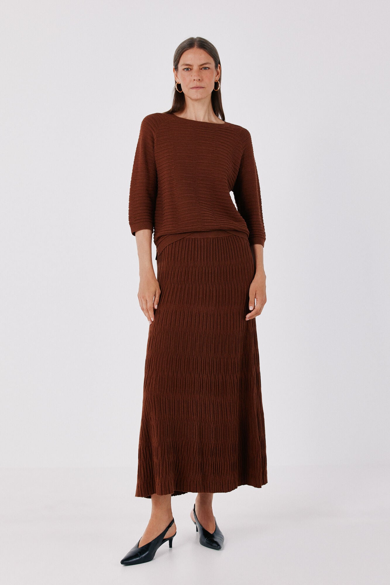 Cortefiel Knit midi skirt