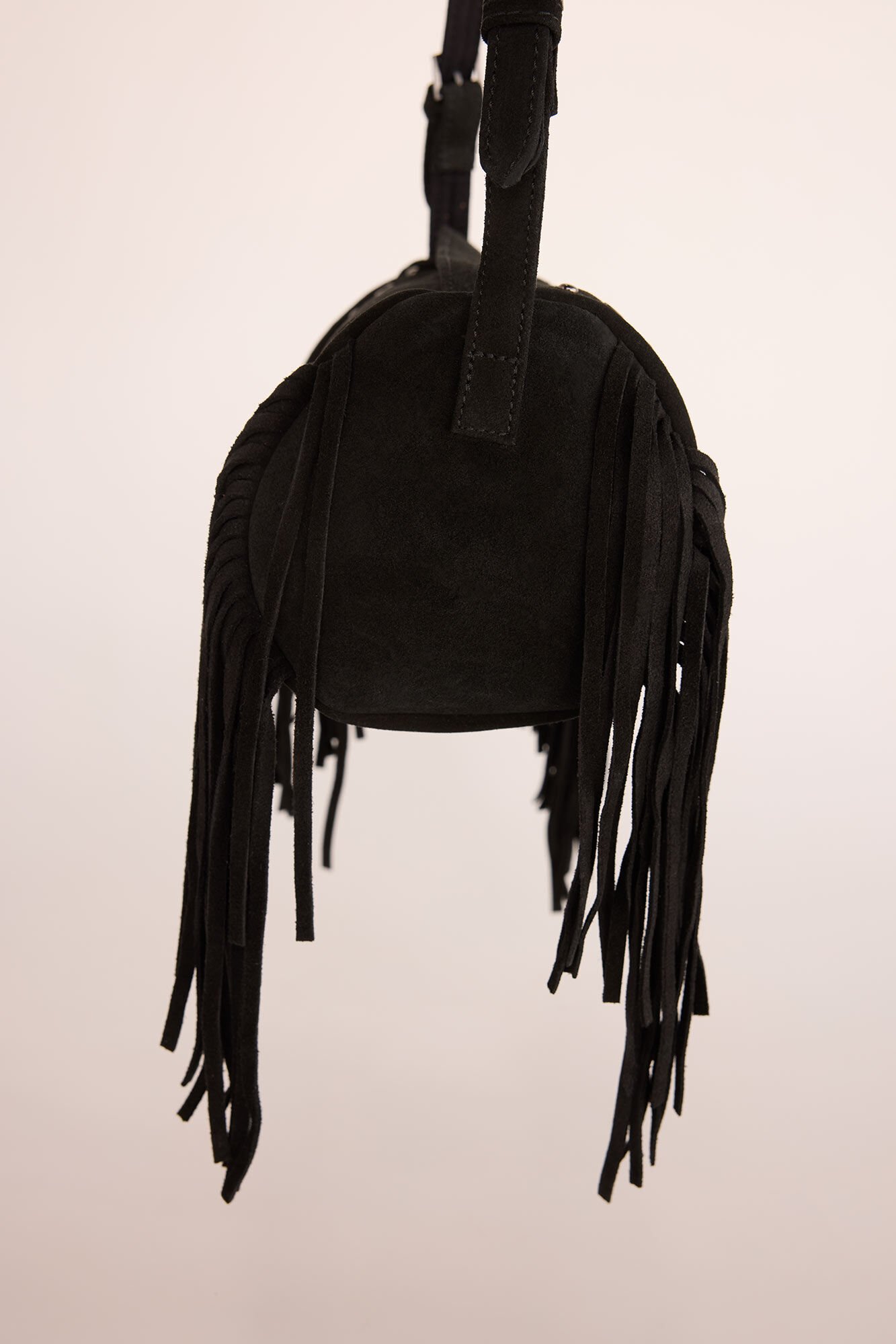 Slowlove Bolsa de barril com franjas Preto