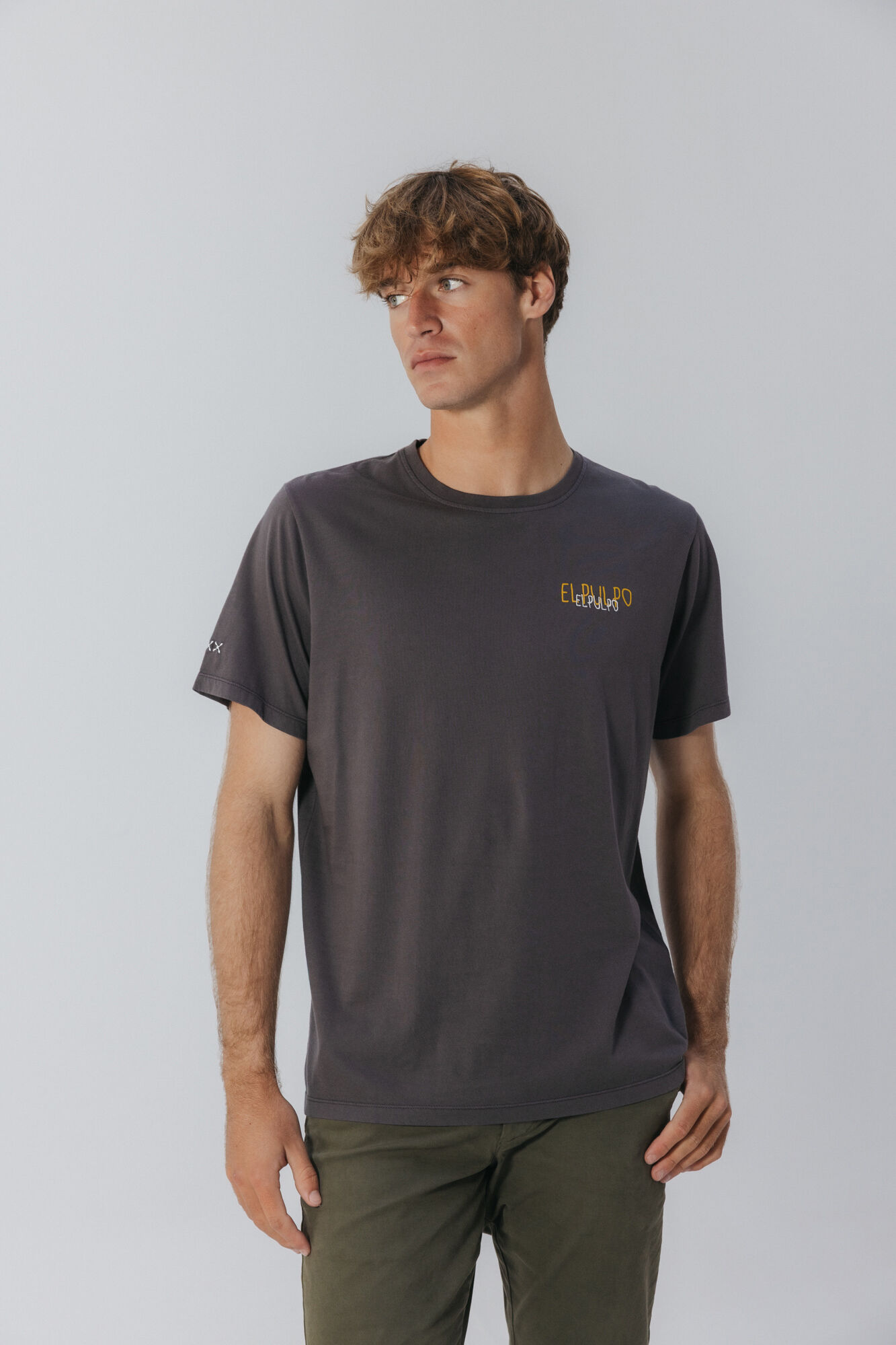 elPulpo T-shirt com logo tran&ccedil;ado