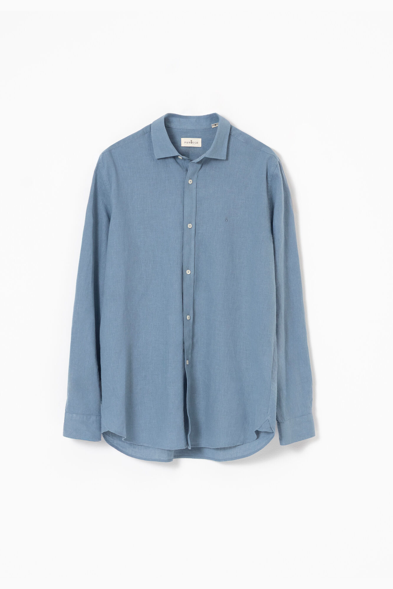 PuroEGO Camisa em linho porcelana Azul