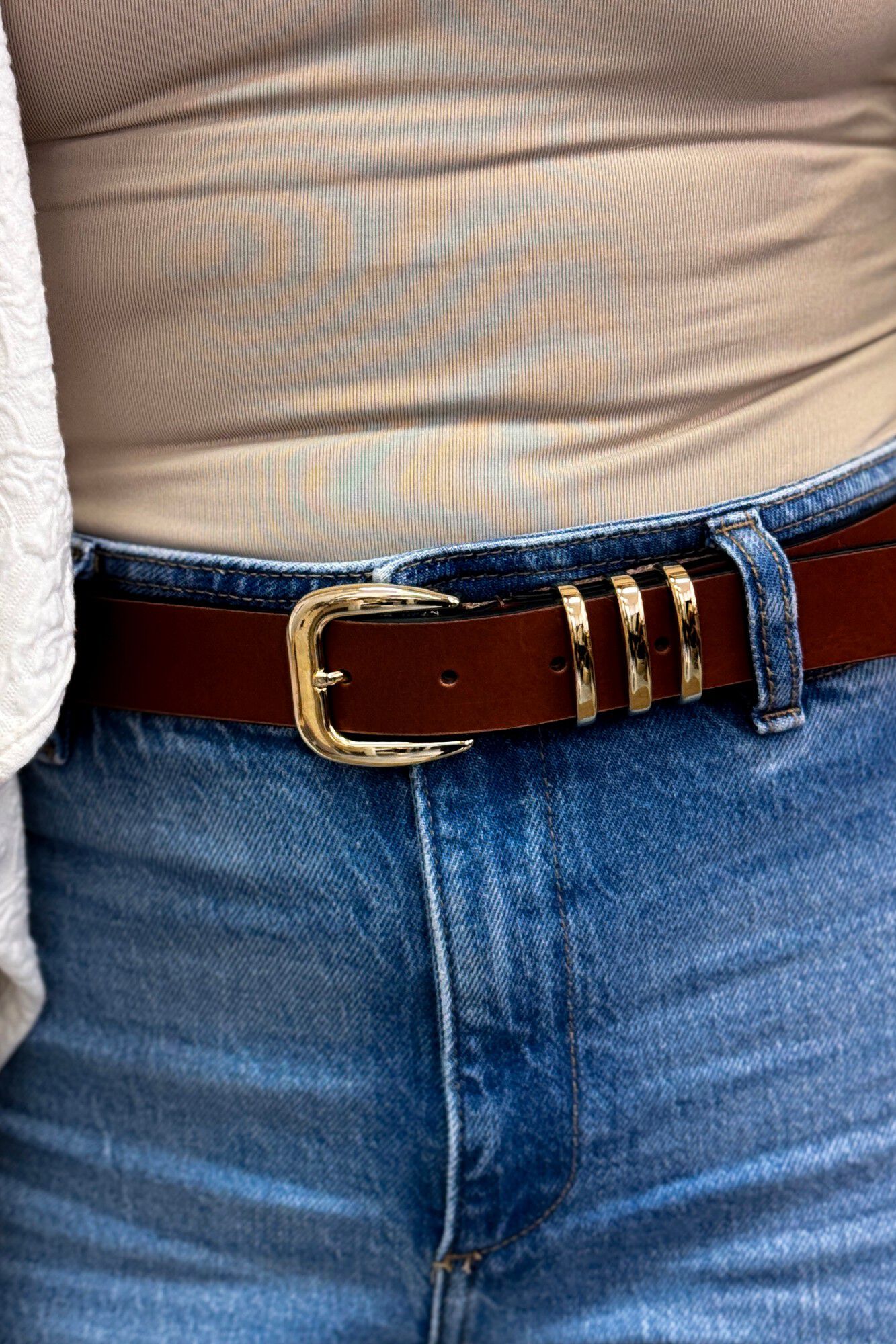 The Code Braided leather belt